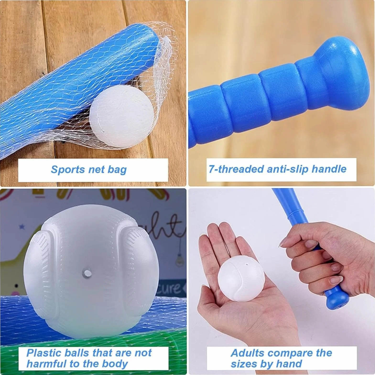 Batte de baseball en PVC avec poignée ergonomique pour l'entraînement - Jeu avec balle pour hommes, femmes, garçons