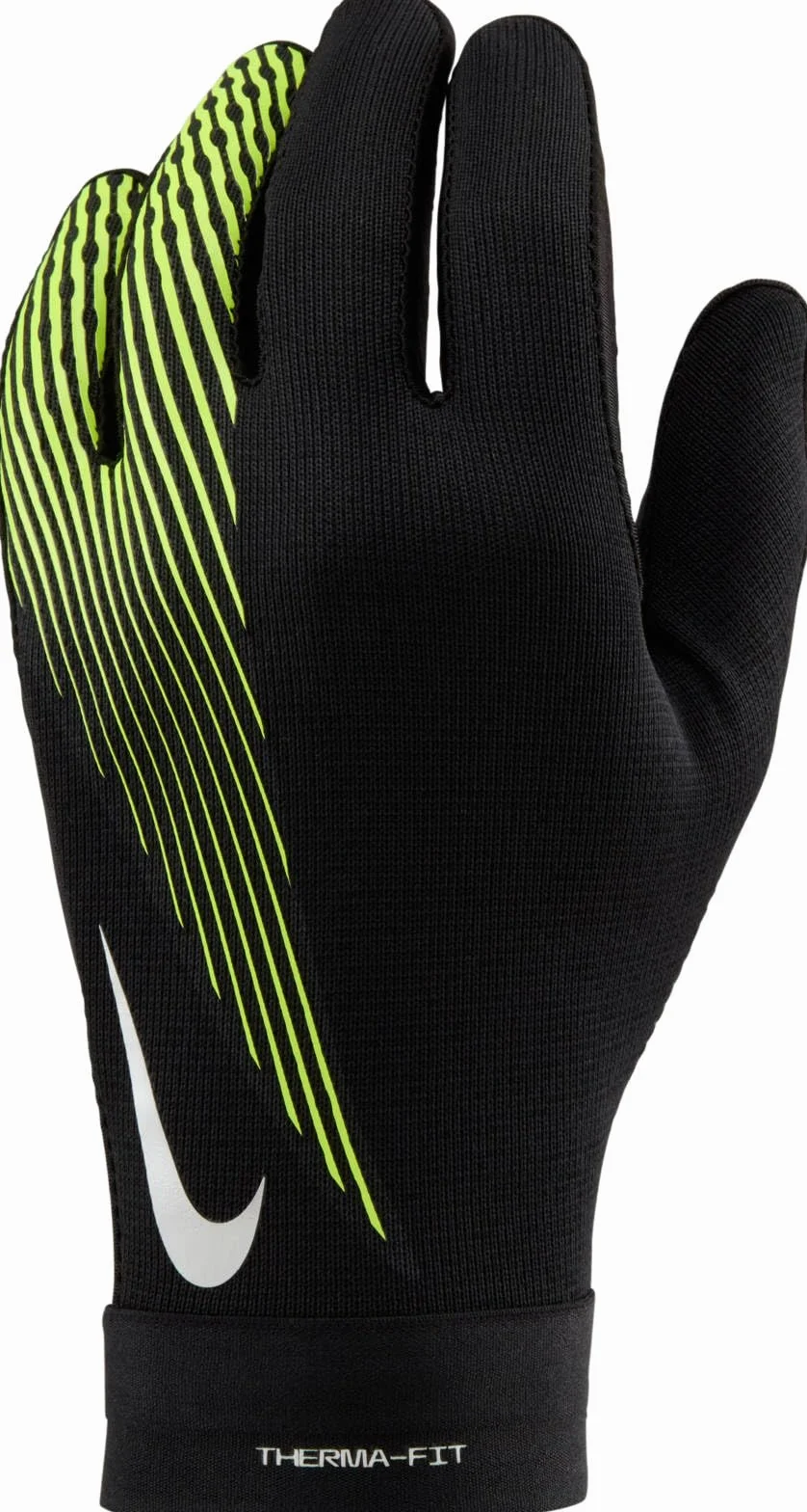 NIKE Therma-Fit Gants de Football HF0546-013 Noir/Jaune Taille S
