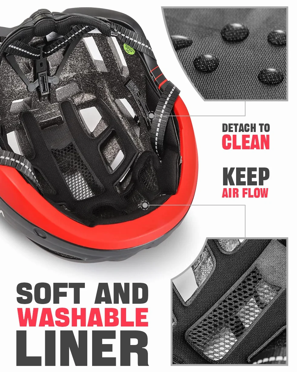 VICTGOAL Casque Velo Casque VTT avec Lunettes de Sécurité Magnétiques Amovibles