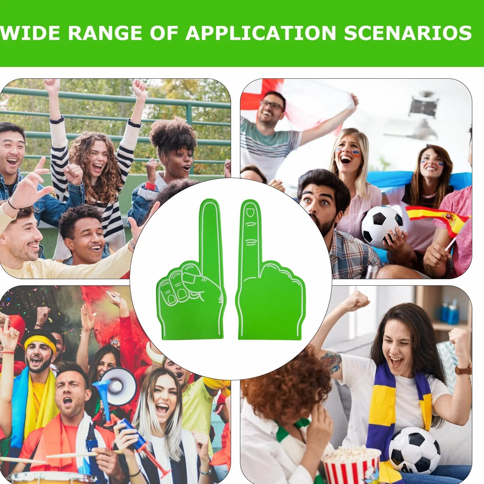 Foam Finger en Mousse Géante 18 pouces Sports Fan Cheerleading Props