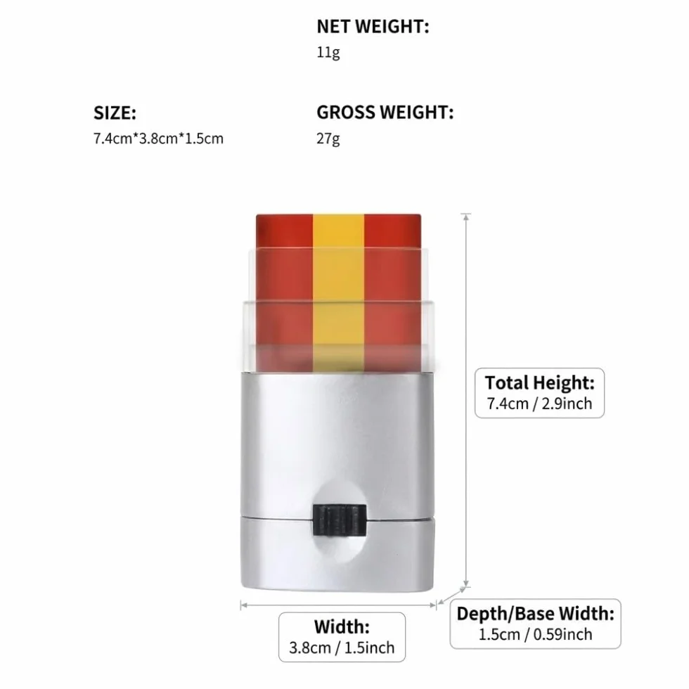 Crayons Maquillage Drapeau Espagne Rouge-Jaune-Rouge Football Euro Monde 2026 Carnaval Halloween
