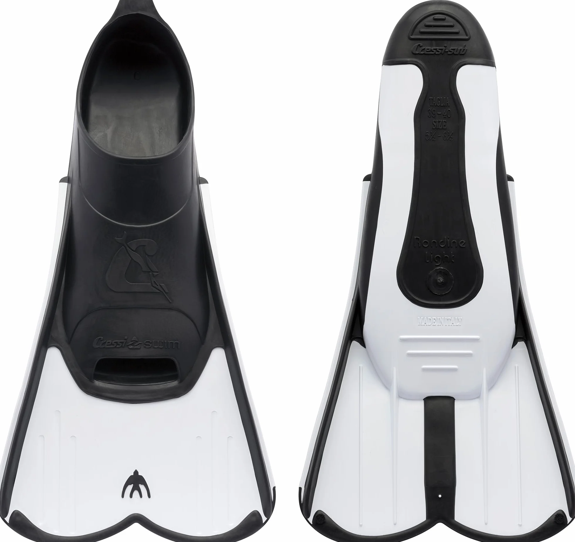CRESSI Light Palmes Courtes Piscine Entraînement Musculaire avec Chausson Souple pour Natation, Snorkeling, Apnée
