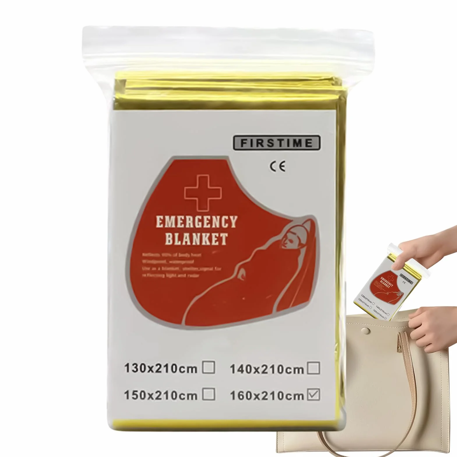 Couverture De Survie Isotherme Réfléchissante Anti-Vent pour Camping Randonnée Urgence