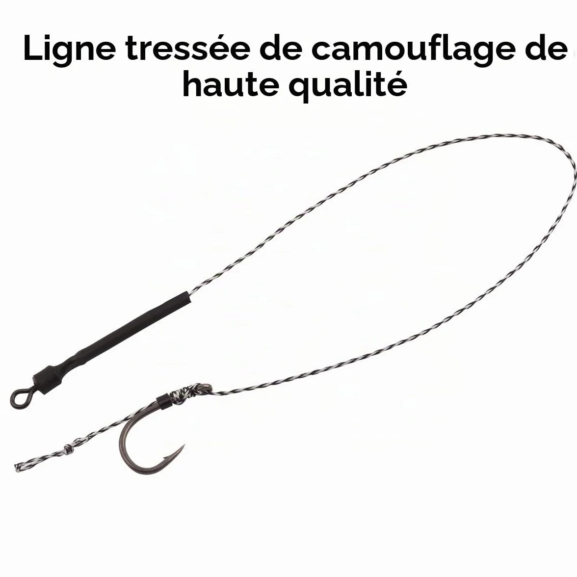 Hameçons à Carpe Incurvés Barbelés 20 PCS Taille 2 4 6 8 Montage de Cheveux