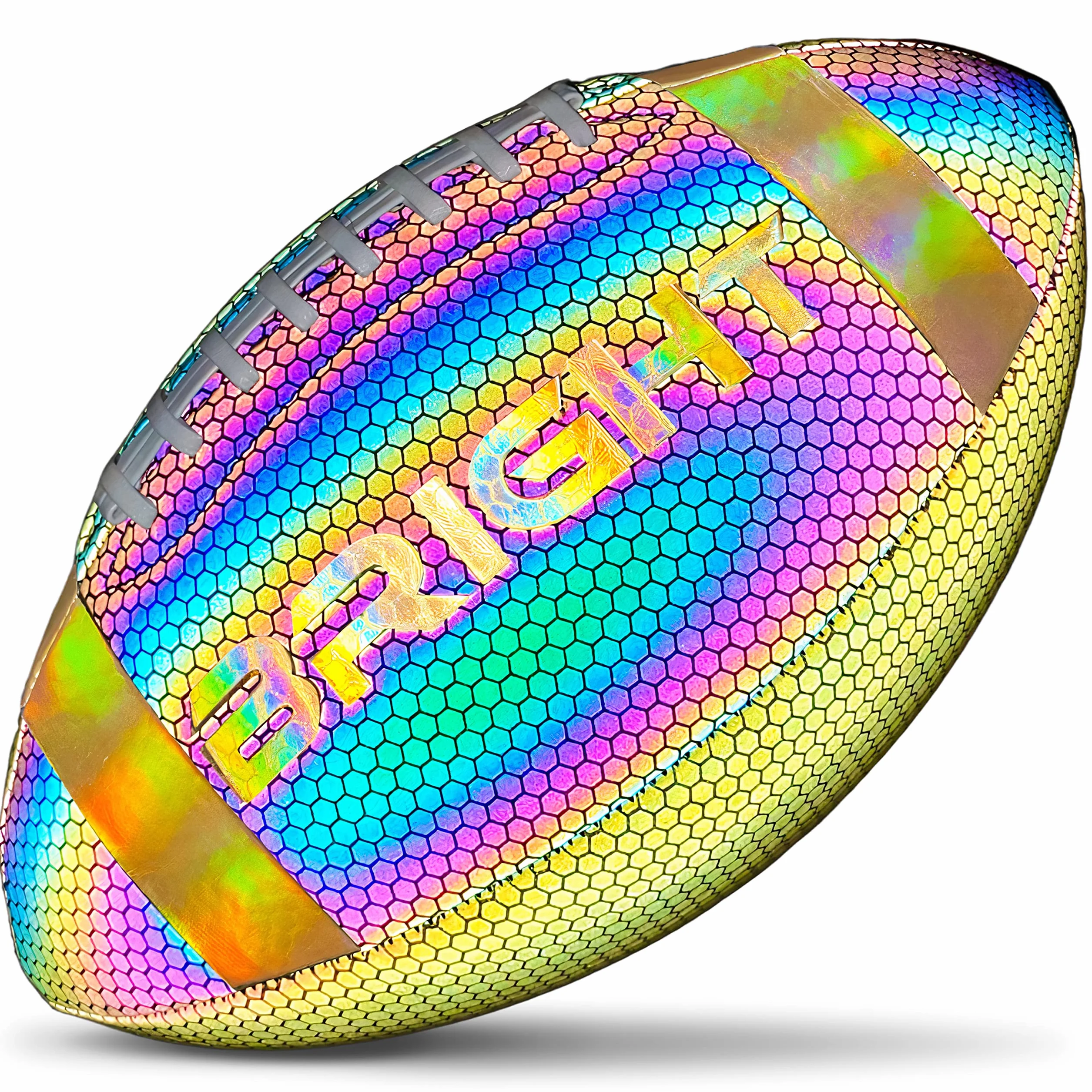 BRIGHT Football américain réfléchissant lumineux dans l'obscurité pour enfants et adultes