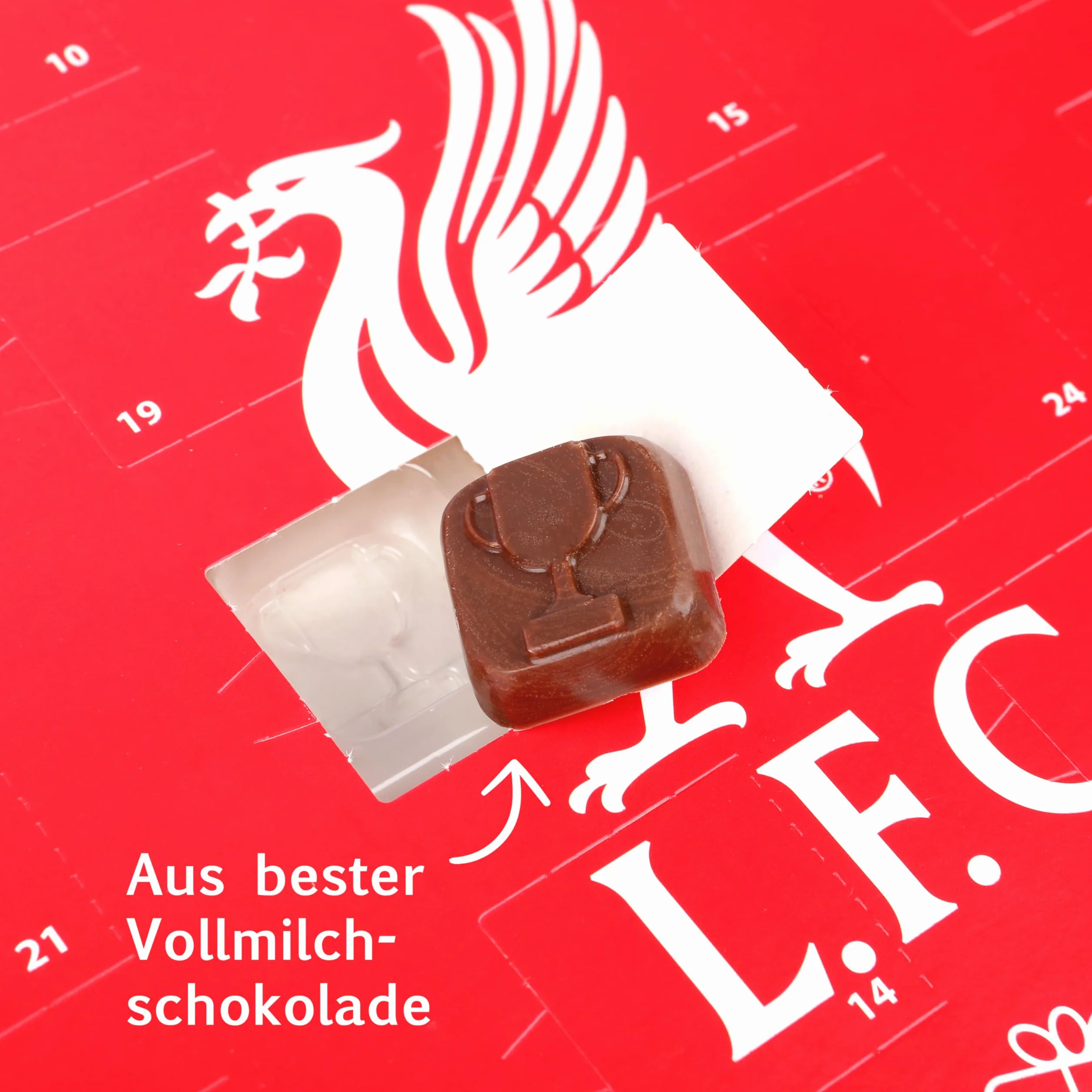 Gunz Liverpool FC Calendrier de l'Avent Chocolat Fairtrade 120 g