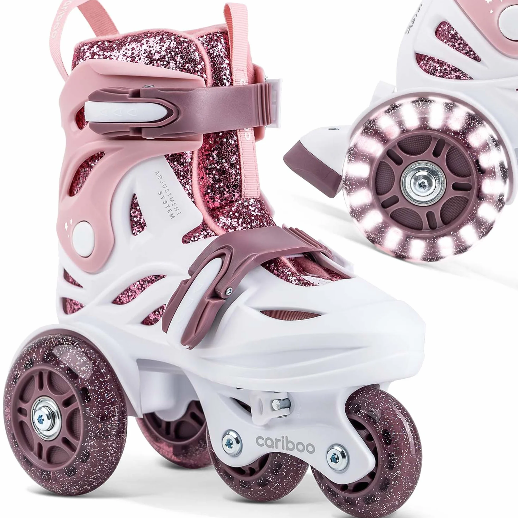 Cariboo Patins À Roulettes Enfants Taille Ajustable Rollers Débutants Roues Paillettes Ballerina