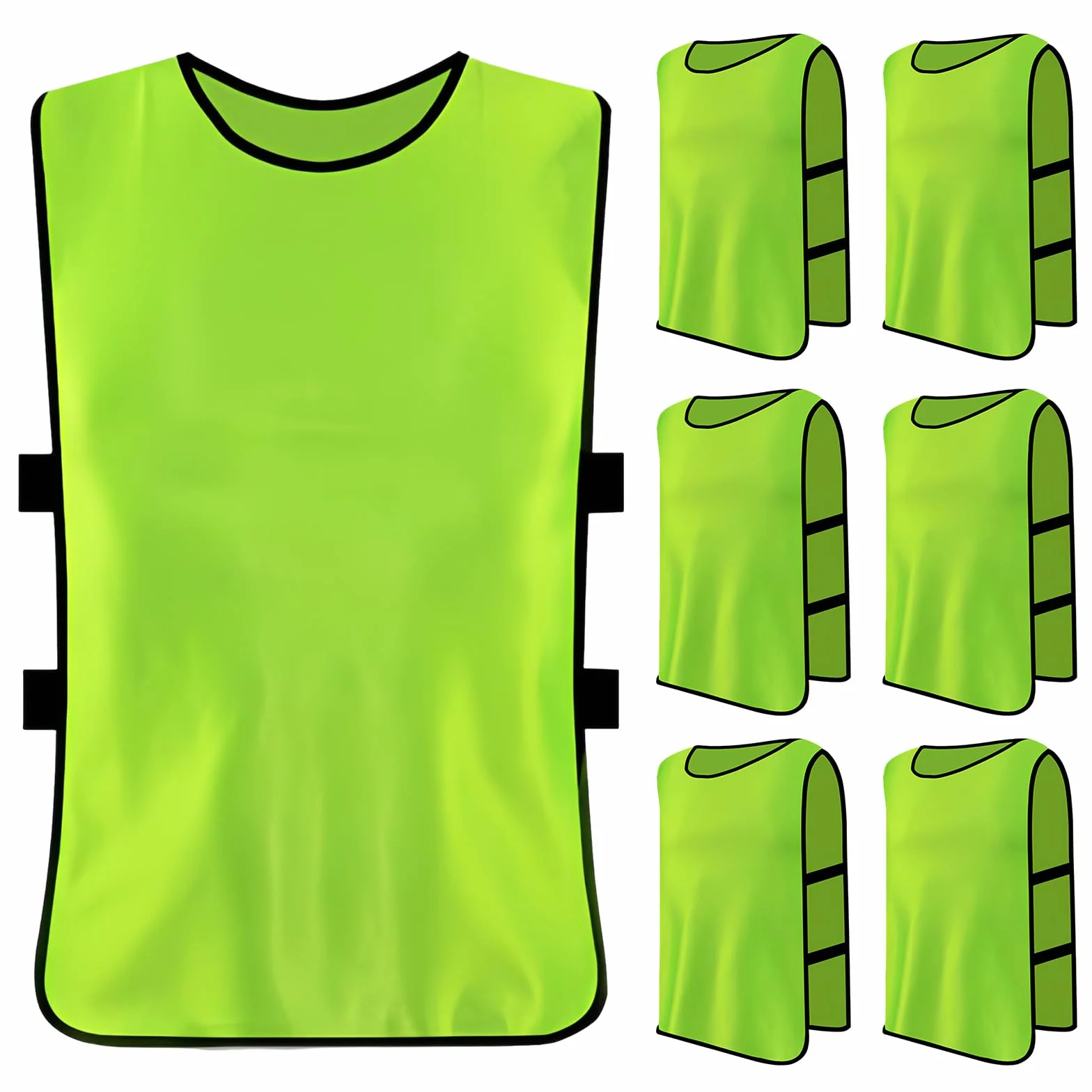 Chasuble Football Adulte Homme Femme Entraînement Gilet Maillots XL 6 Pack