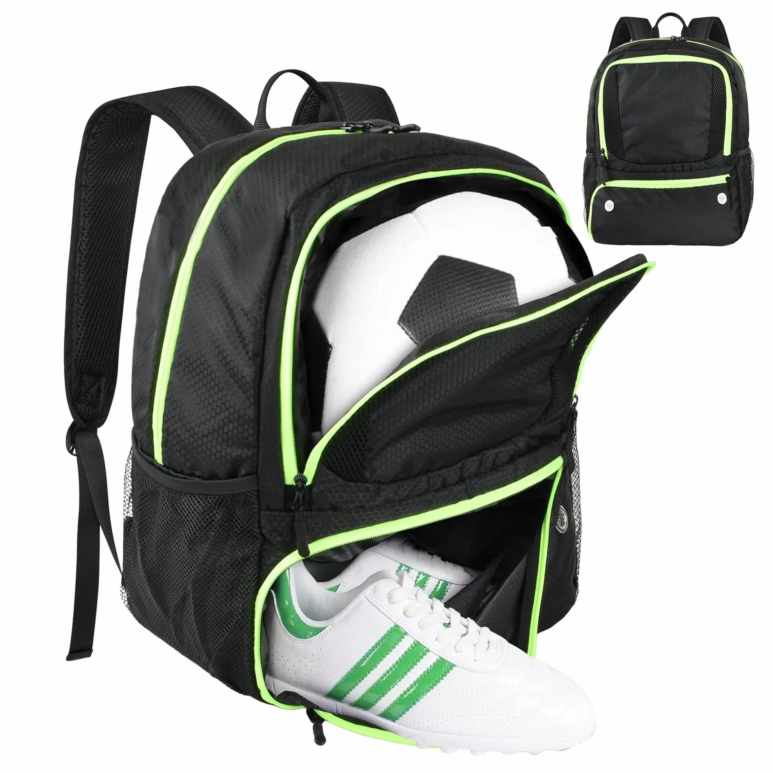 Dokeno Sac à Dos de Basket-Ball Homme avec Compartiment Ballon et Chaussures Sport