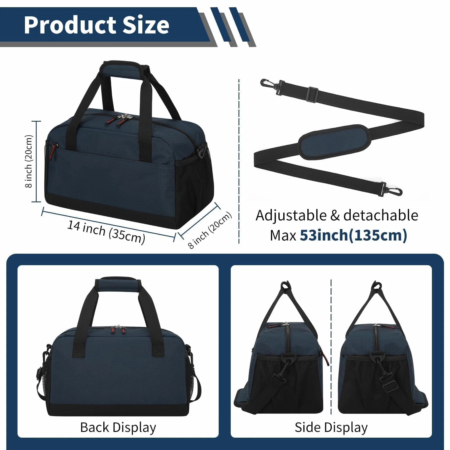 Petit Sac de Sport avec Poche Humide