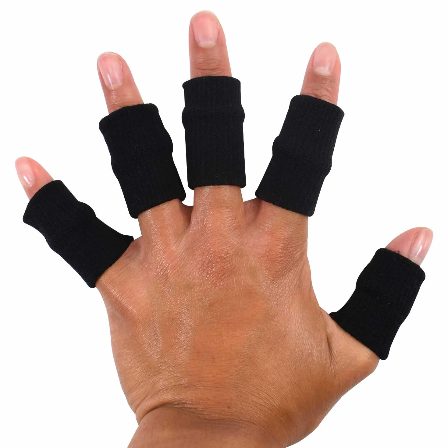 TRIXES Manchon de protection des doigts contre l'arthrite x10 - Aide au sport extensible - Protège-doigts de basket-ball