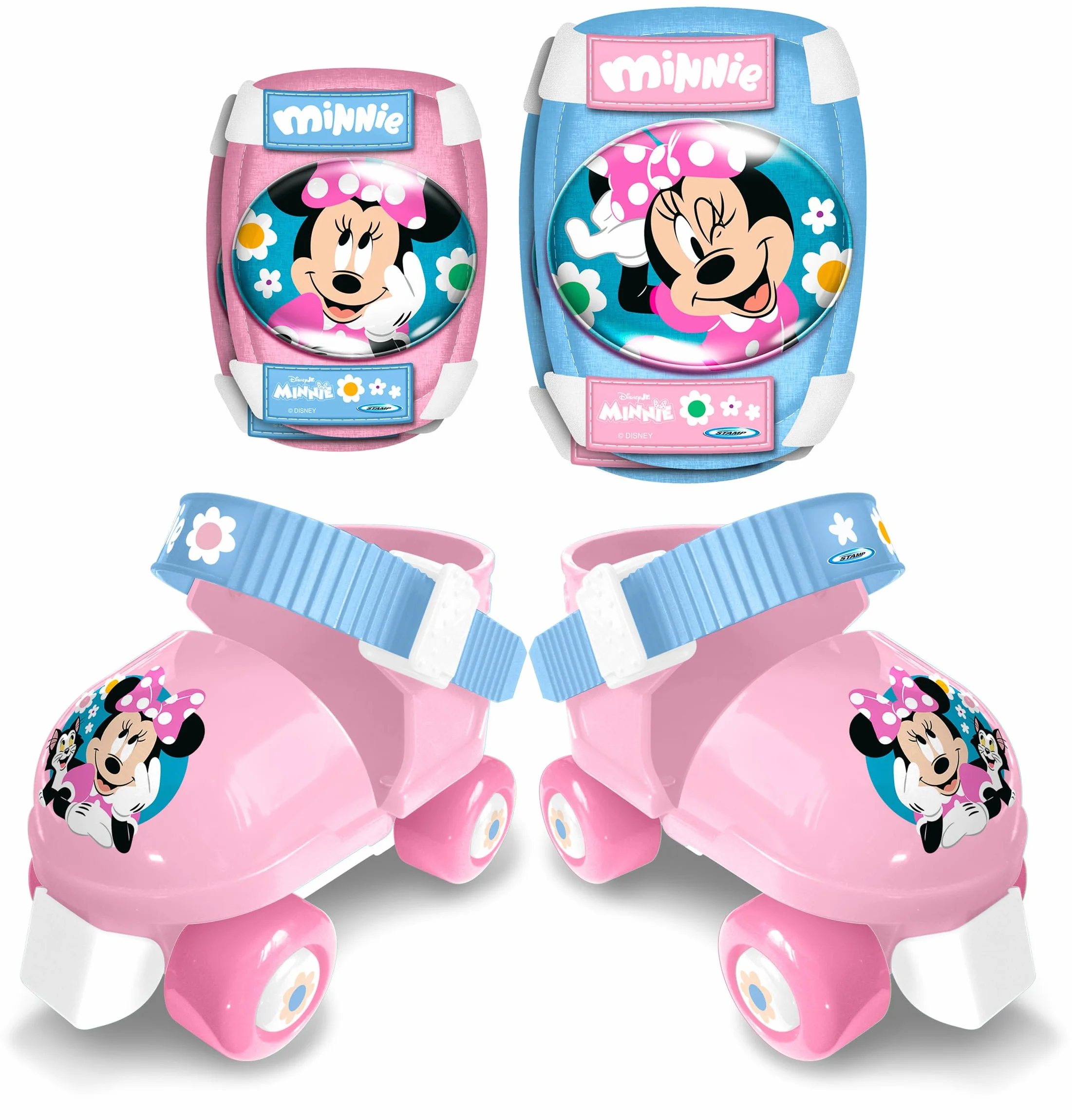 Combo Patins 4 Roues Minnie 23-27 Blue & White GENOUILLERES COUDIERES