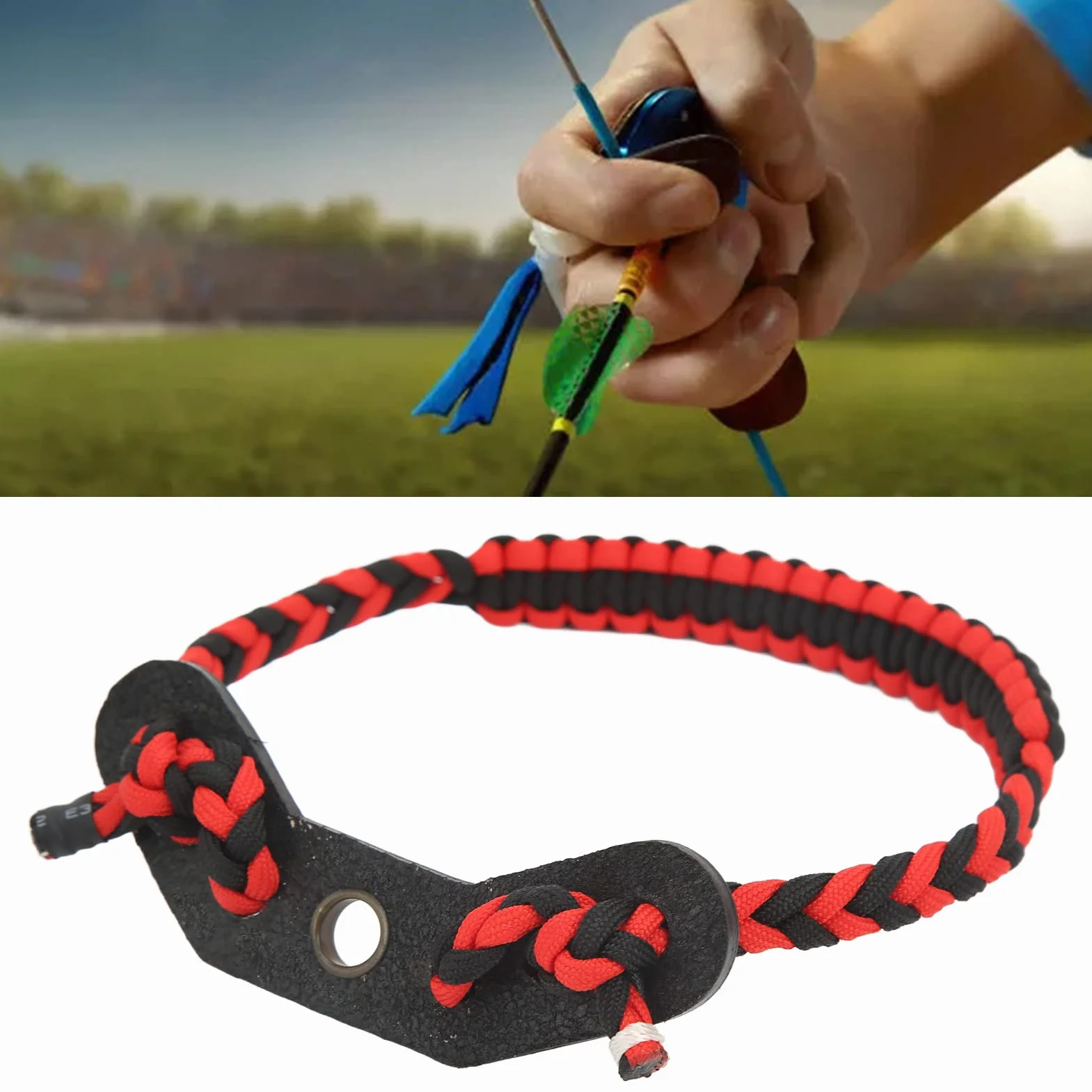 Corde de Poignet de Tir à l'Arc Réglable en Nylon épaissie pour Arc Composé
