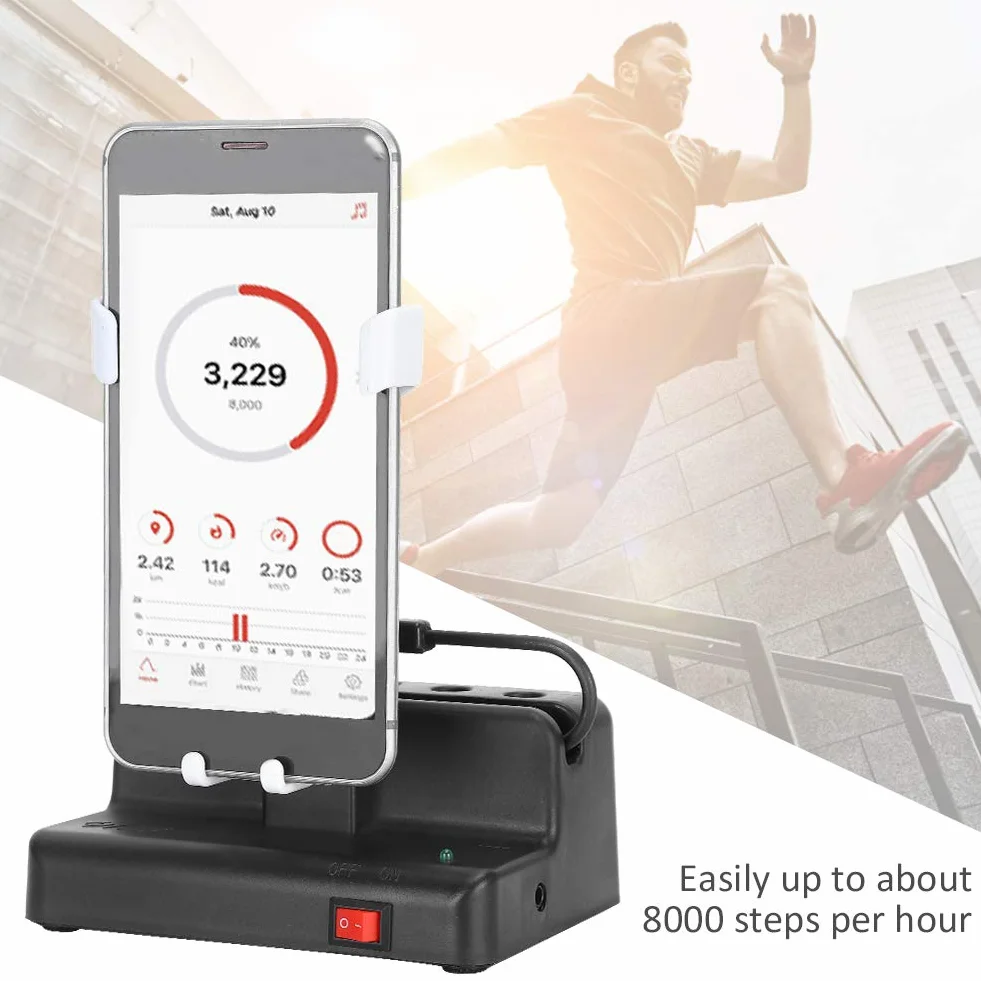 Pssopp Téléphone Automatique Shaker Swing Motion réglable Compteur d'étapes Podomètre Pas à Gagner