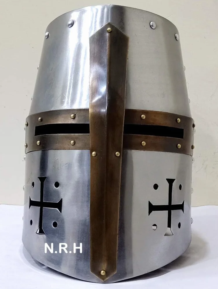 Nautical Replica Hub Casque médiéval chevalier templier avec support