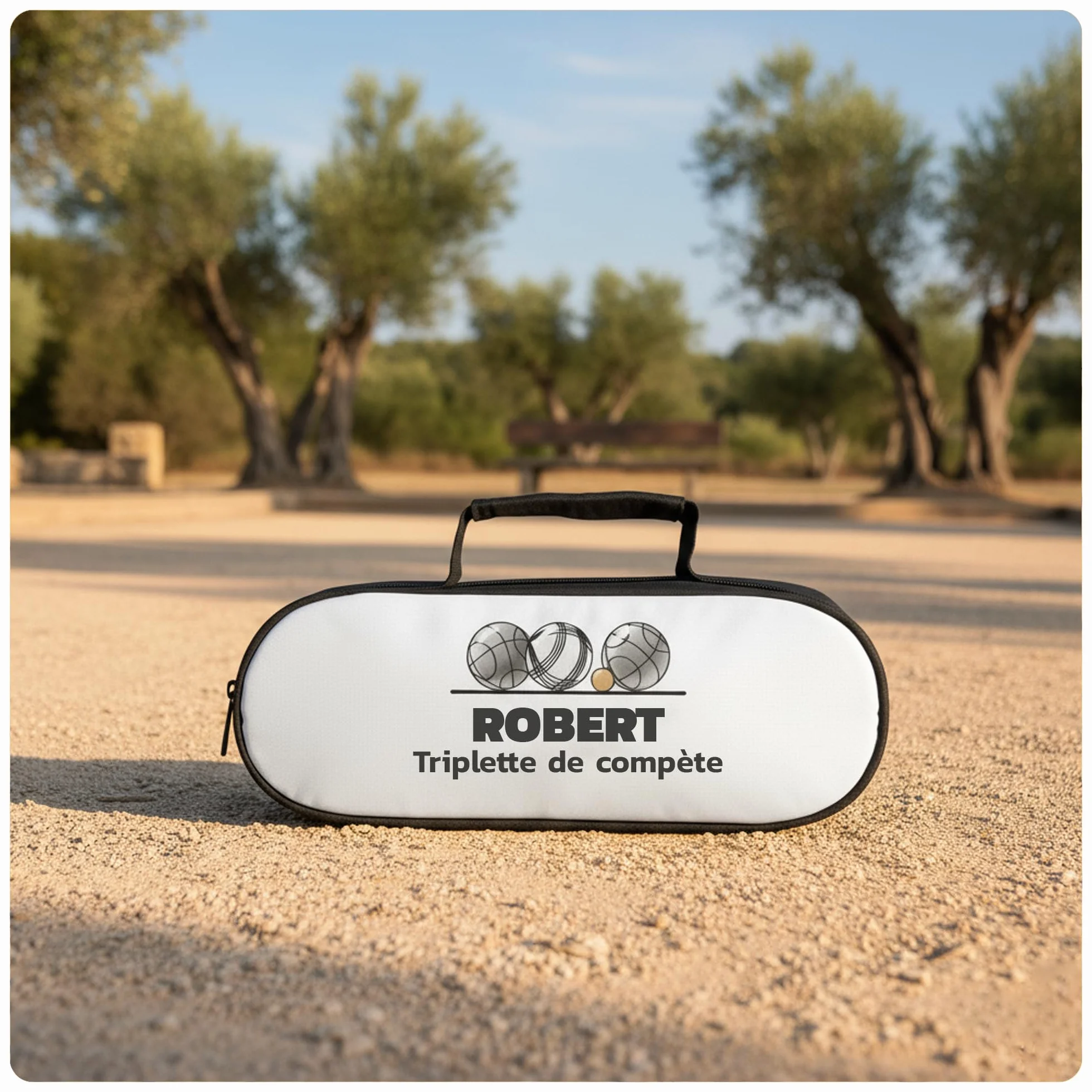 Sacoche Housse Boules pétanque Triplette cochonnet Personnalisable