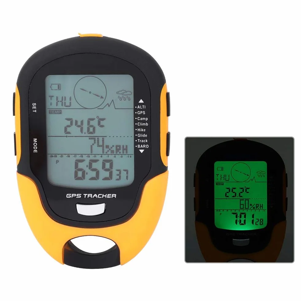Altimètre Barométrique Numérique Multifonction GPS Baromètre Compas Portable avec Torche