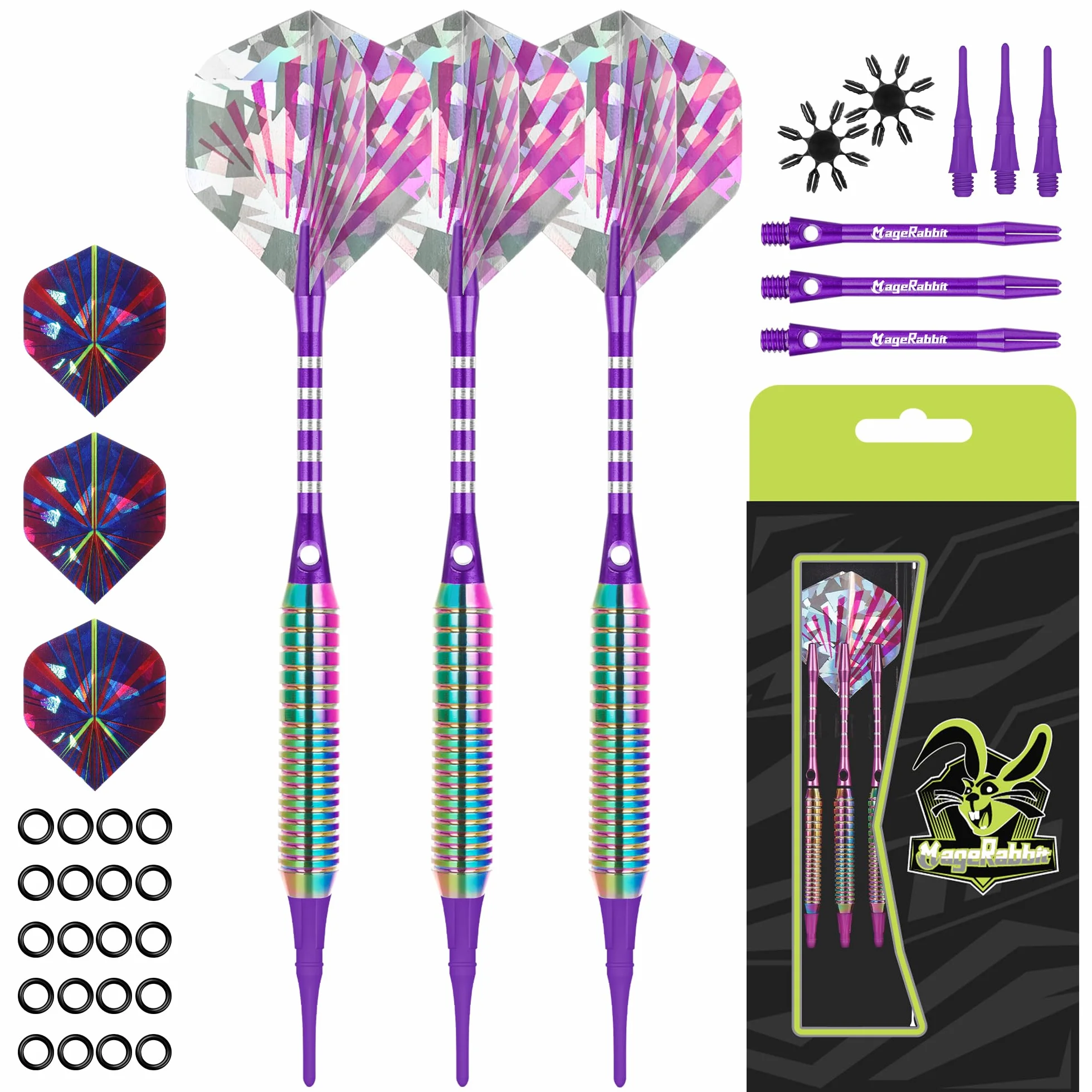 Fléchettes professionnelles souples 18 g avec pointes en plastique pour cible électronique