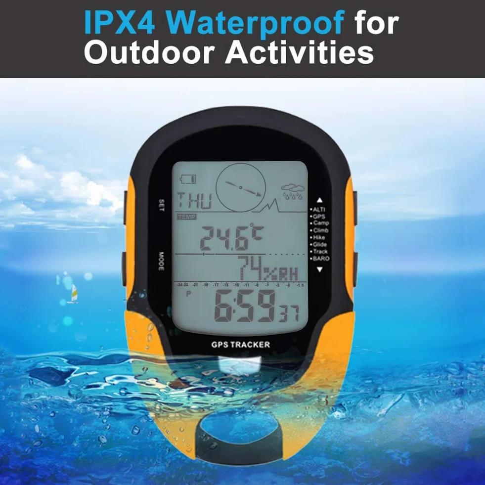 Baromètre Altimètre Numérique GPS Portable Rechargeable USB pour Alpinisme Extérieur