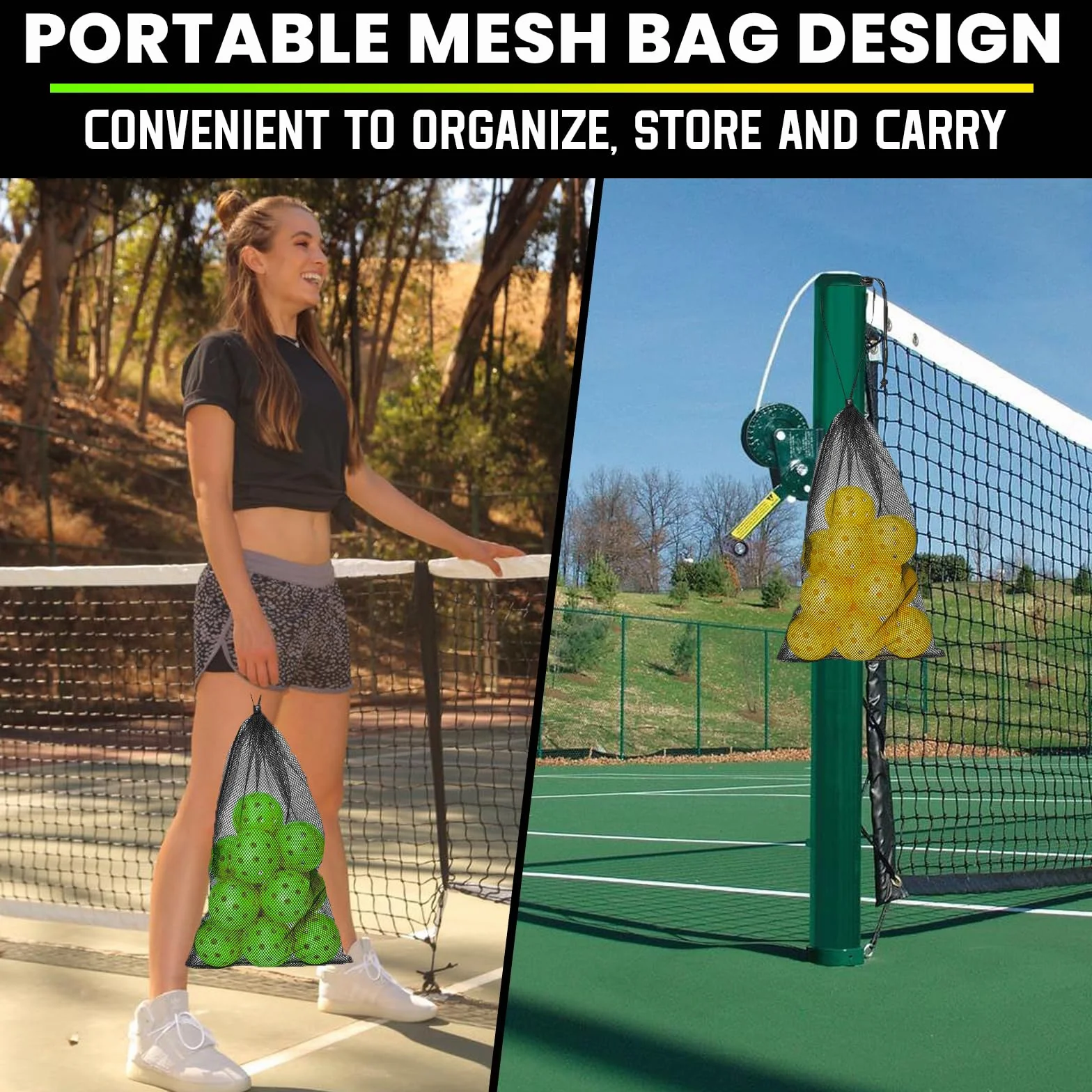 Balles de Pickleball d'Extérieur 40 Trous Rebond Élevé Durables