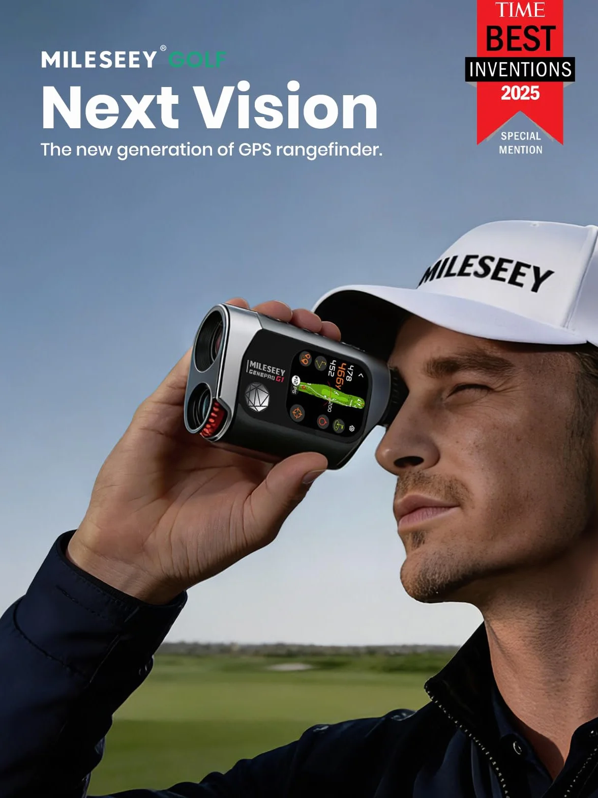 Télémètre de Golf G1 MilESEEY, Tactile & GPS avec Pente, 43000+ Courses, Verrouillage Drapeau 0.1s, 6X