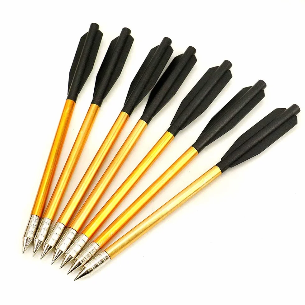 Aluminium flèches de boulons d'arbalète 6,25 Pouces pour 50 LB / 80 LB, Paquet de 12