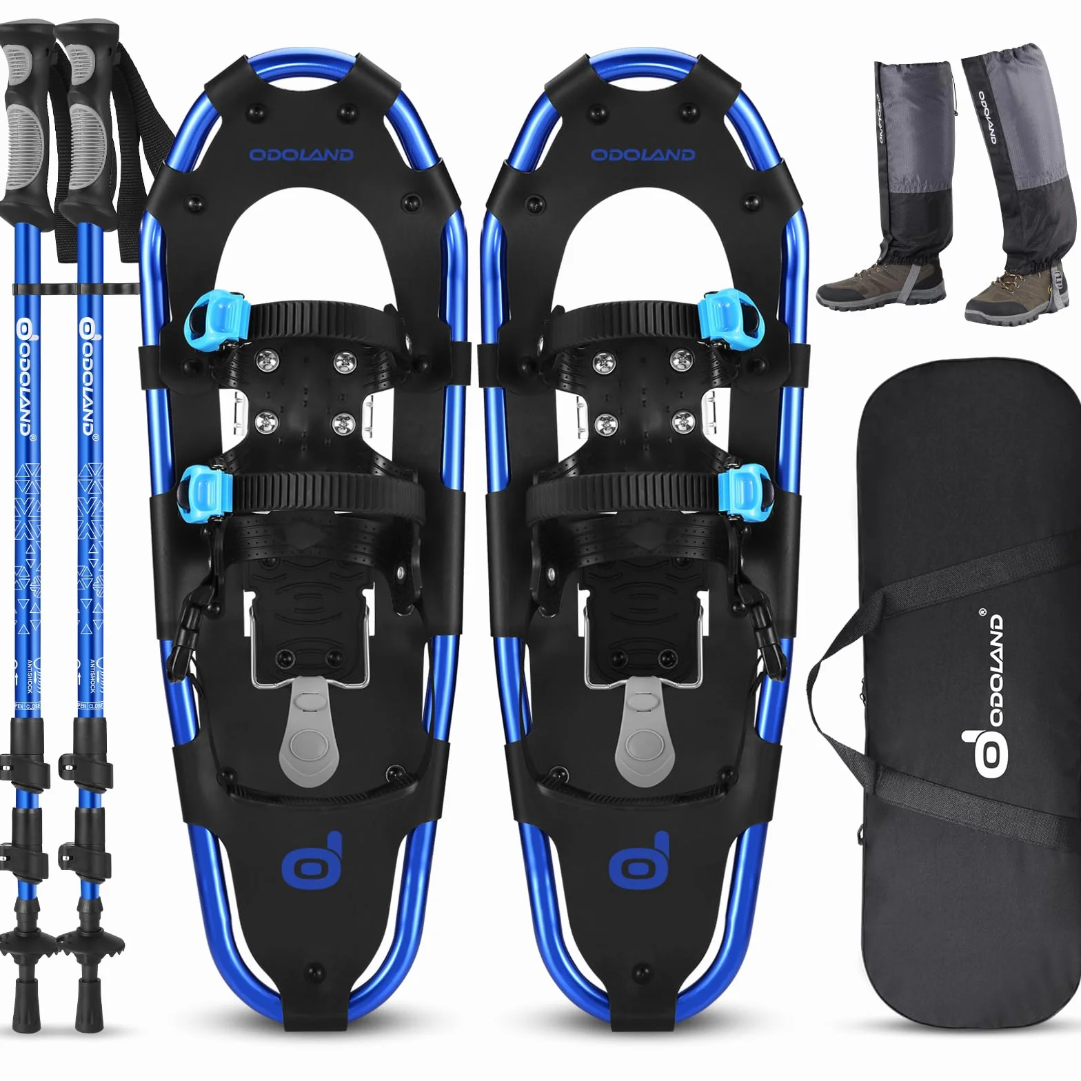 Odoland Ensemble de Chaussures de Neige 4 en 1 Hommes Femmes Imperméable Taille 54 cm 63 cm 76 cm