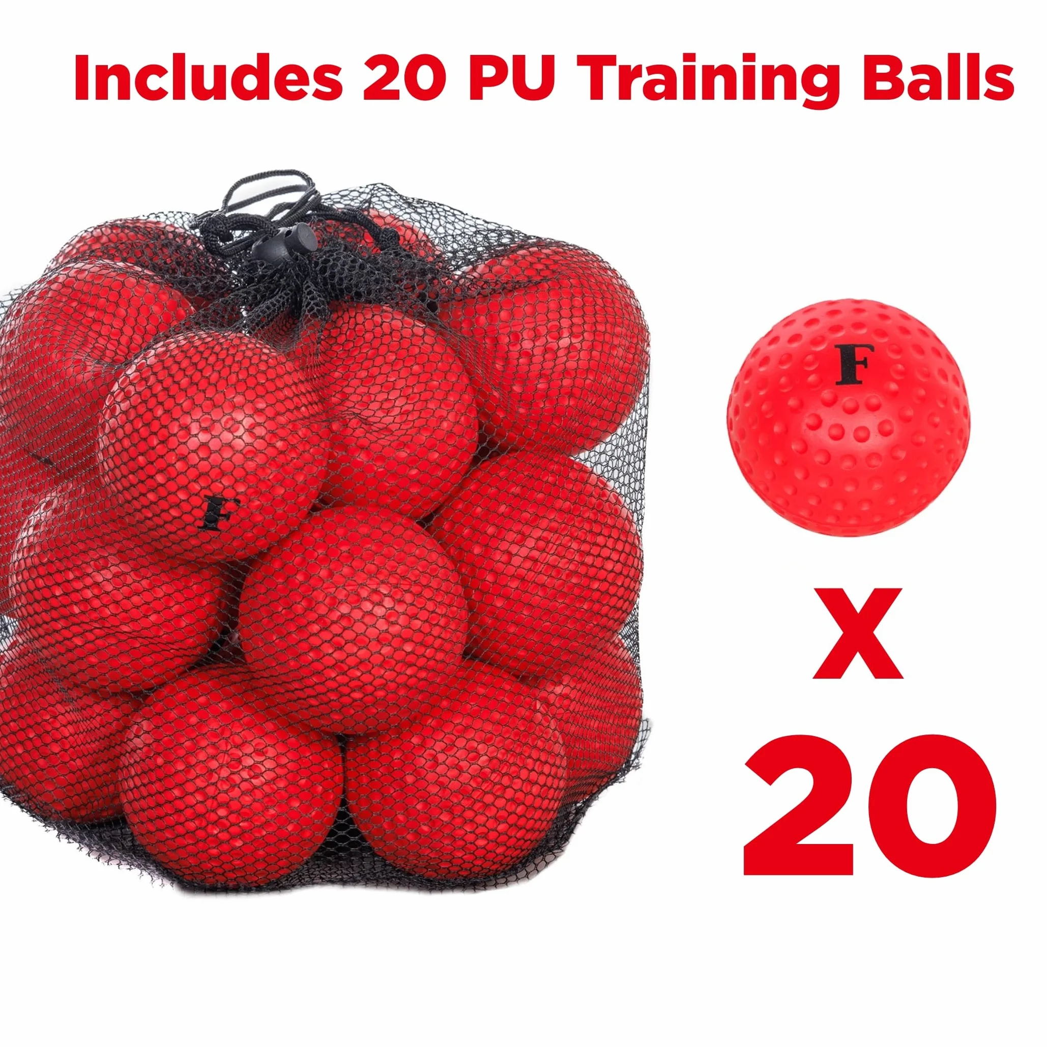 Balles de Cricket PU 7 cm 24 g Lot de 20 pour Machine à Cricket 388CBH
