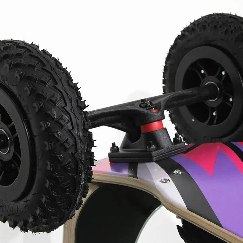 Howzit PeakFlow Mountainboard Tout-Terrain 96cm Bois de Bouleau 9 Plis Trucks 36cm Roues 8 Pouces Fixations Velcro Freeride Kite-Skate