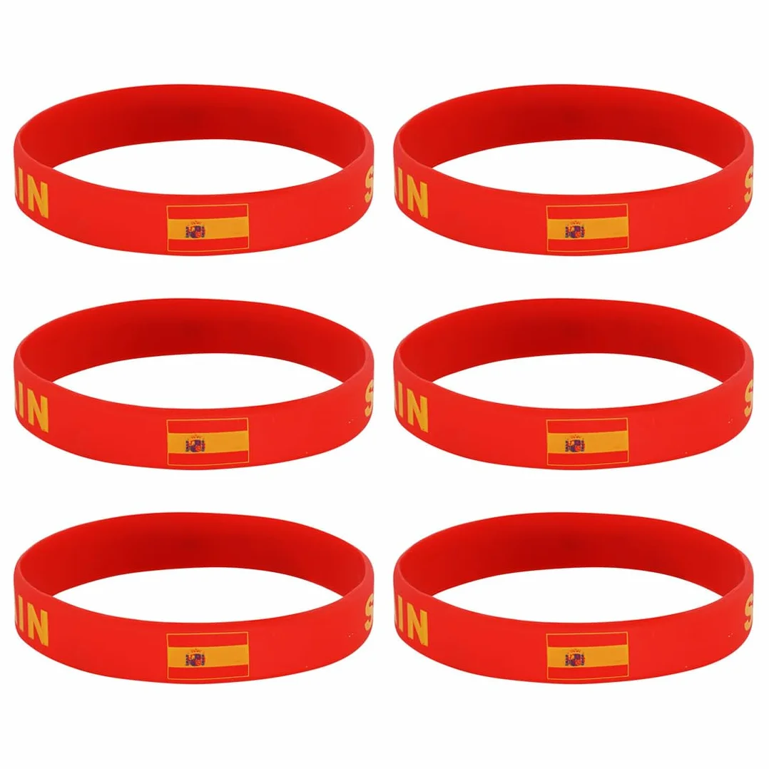 Spanische Flag Silicone Wristbands Bracelet Robuste Durable Drapeau Spanische Sport Coupe Du Monde Souvenirs Football