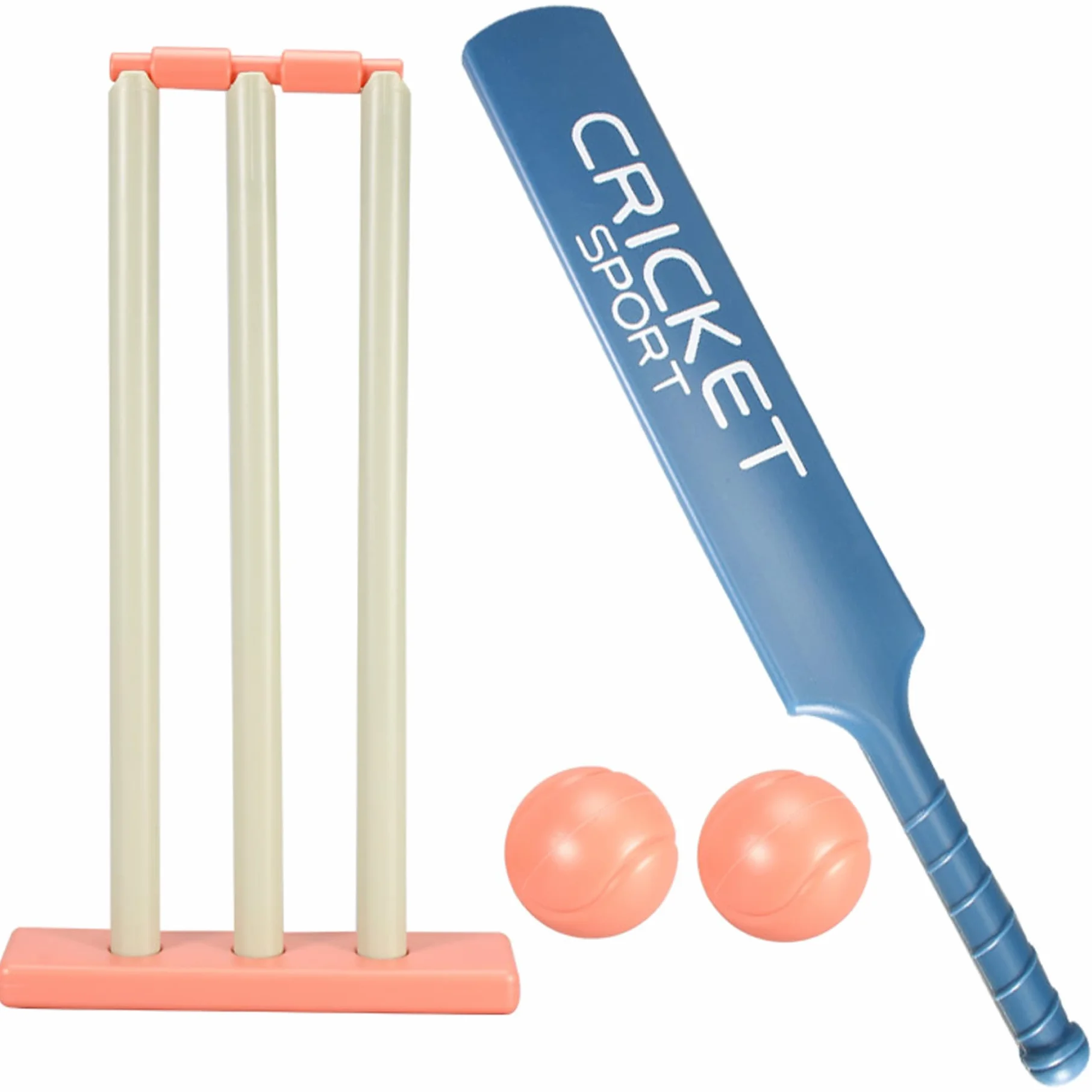 Kit de cricket pour enfants avec chauve-souris ABS, moignons et 2 balles, jeu d'interaction parent-enfant pour jardin plage maison