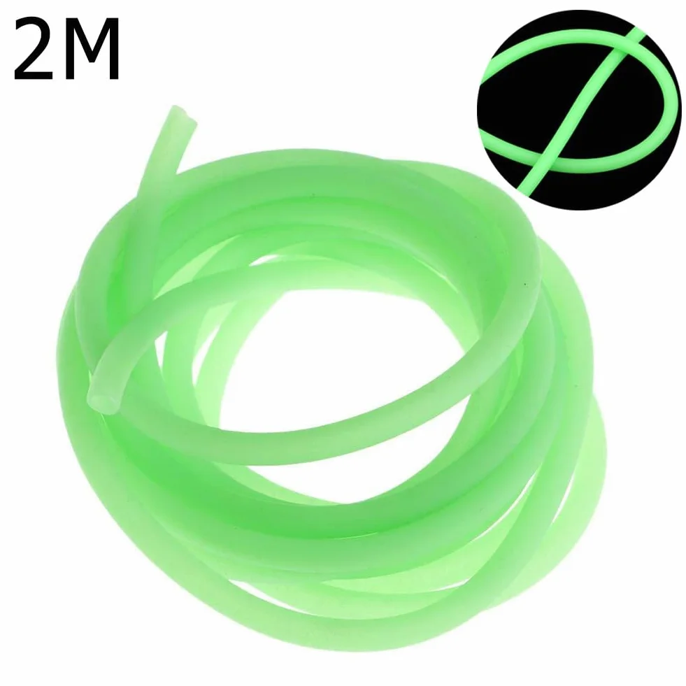 Gaine lumineuse en silicone anti-rig 2 m fil de pêche haute mer Vert