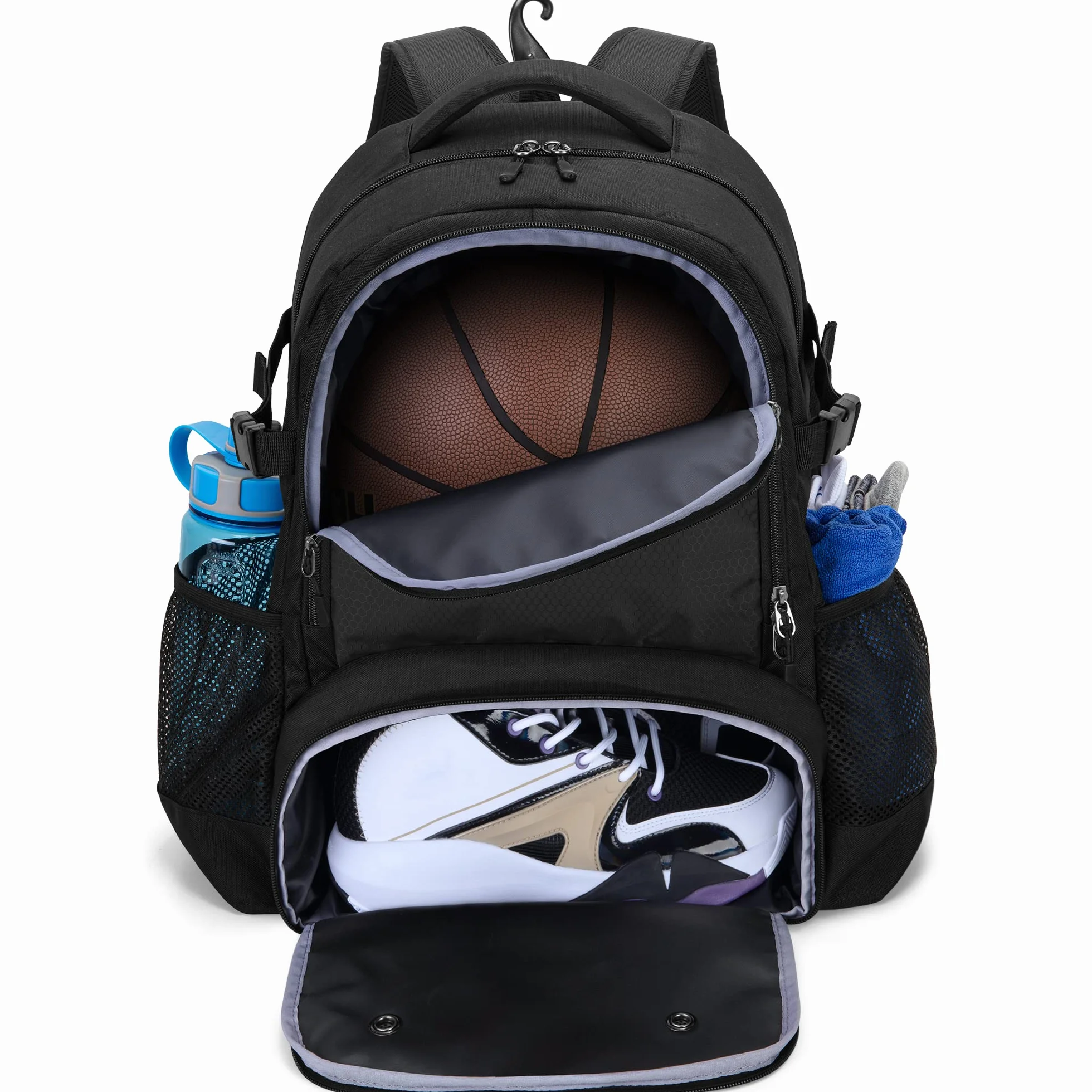 Sac à Dos de Basket-Ball avec Compartiment Ballon et Chaussures pour Football, Volley
