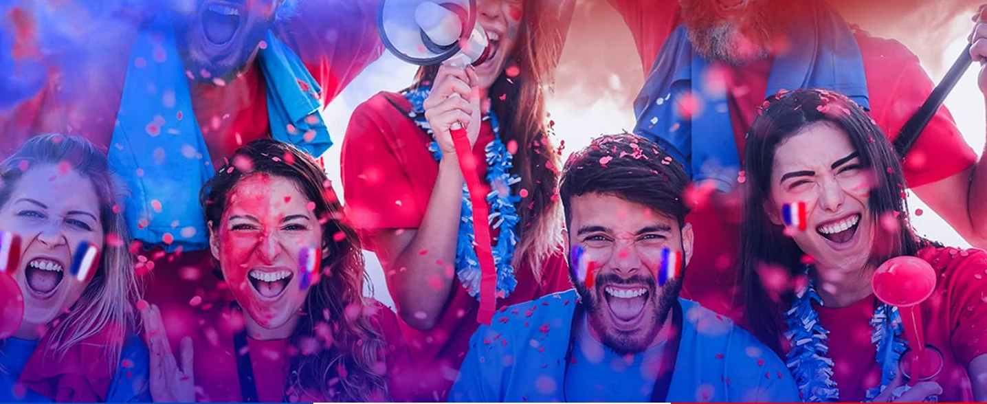 Maquillage Tricolore en Stick Bleu Blanc Rouge x2 pour Supporter l'équipe de France