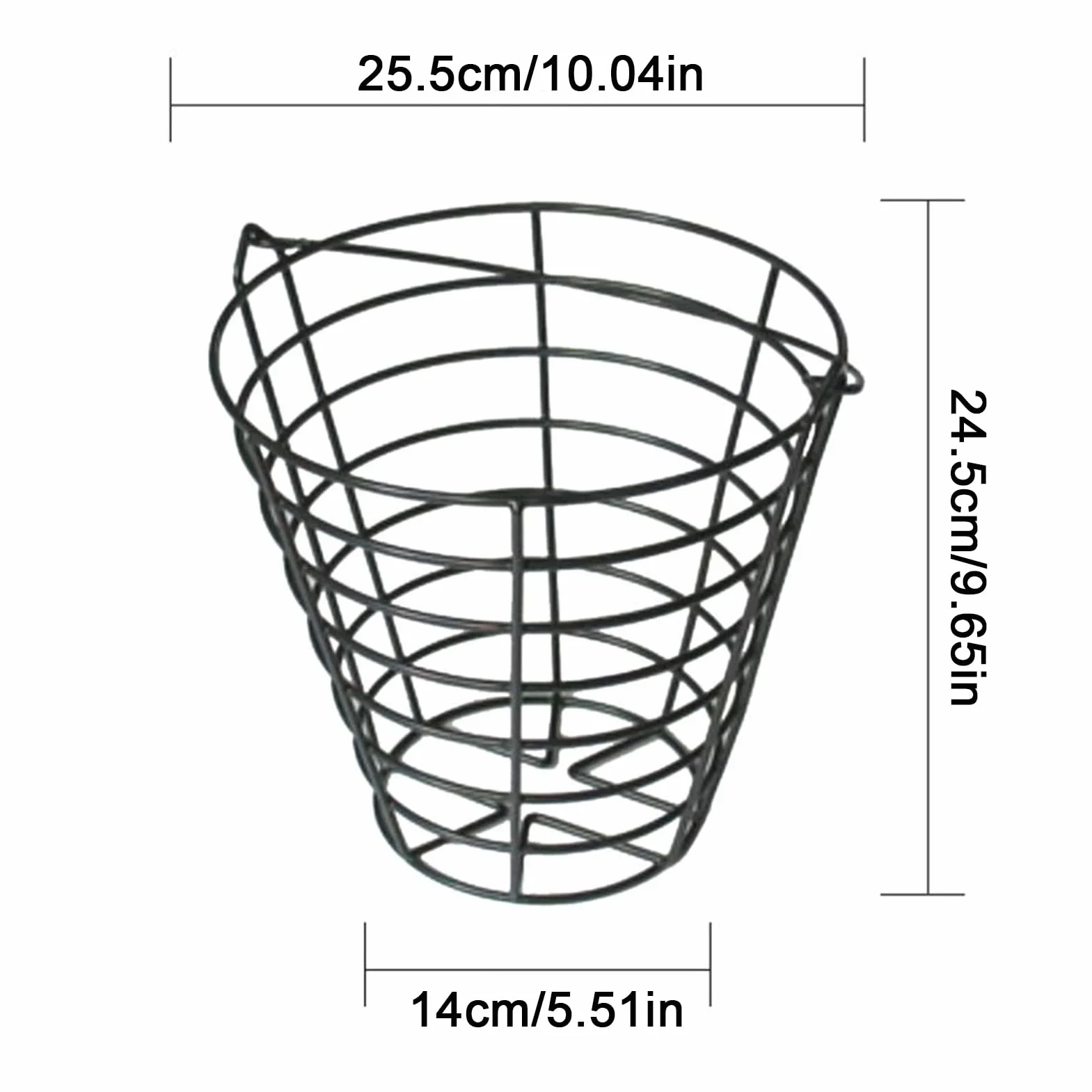 Panier de rangement de balle de golf - Seau pour 100 balles, récipient en fil, grande capacité