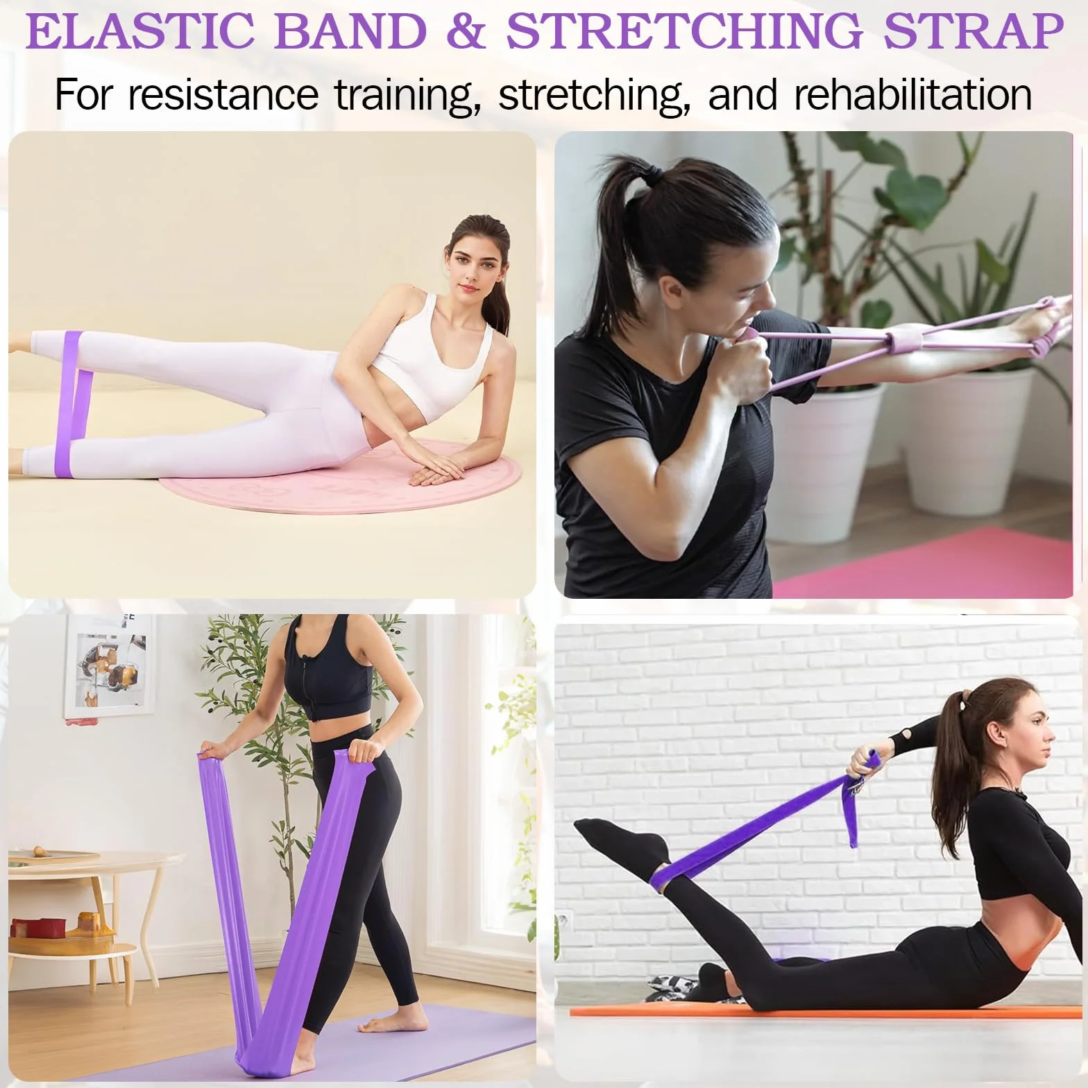 Kit Pilates Maison Femmes, Ensemble Pilates & Yoga Essentiel avec Anneau, Ballon, Bandes de Résistance
