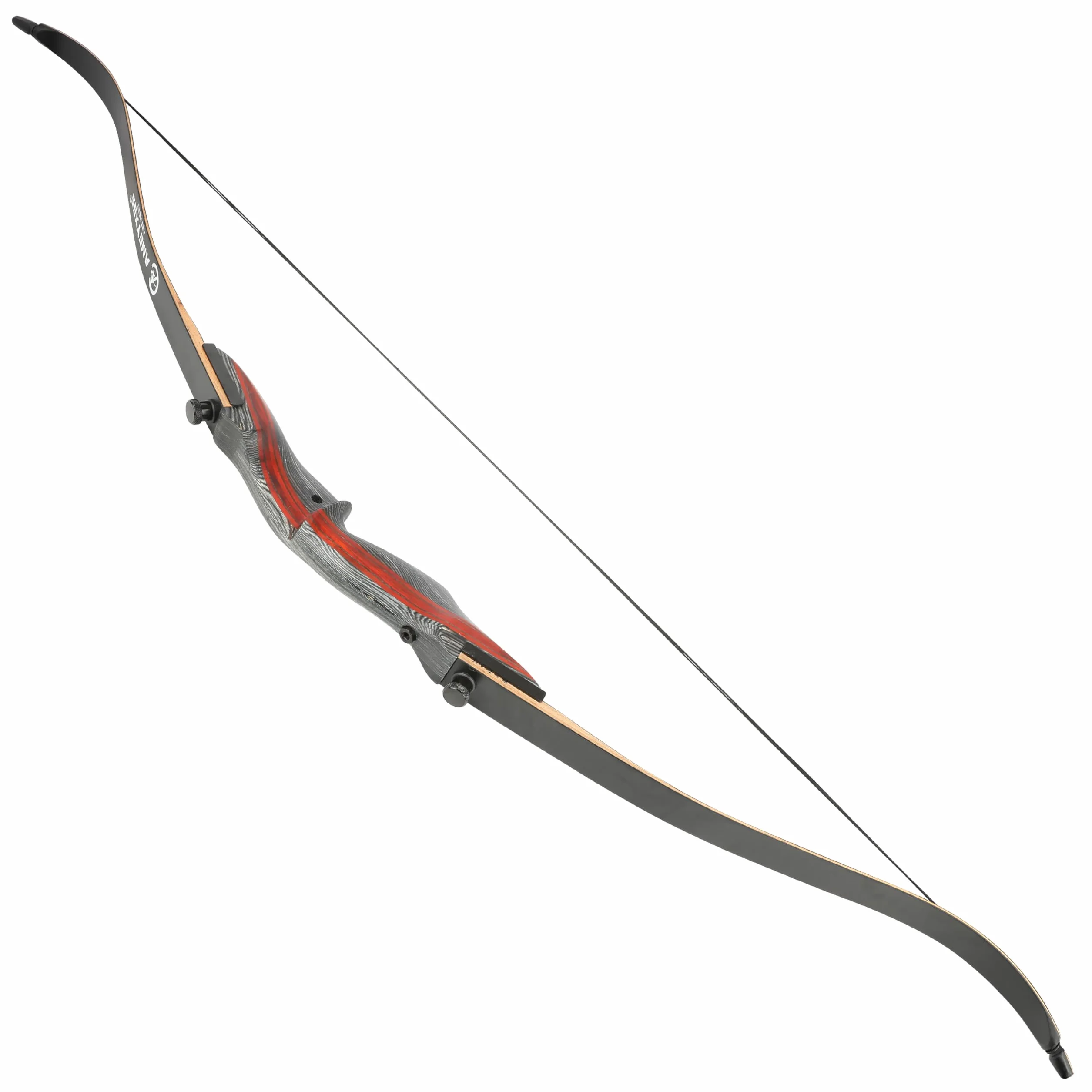 Arc recurve démontable 62" 20-44 LB Chasse Traditionnel Droitier Poignée 17 Pouces Tir à l'arc Plein air