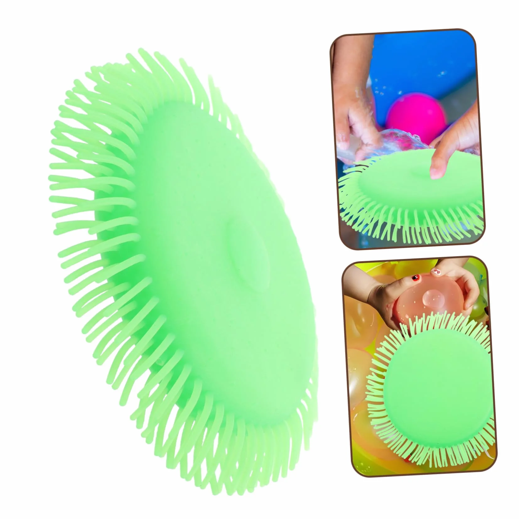 Lot de Disques Volants Aquatiques pour Jeux Eau Plage Piscine Vert 2 Pièces