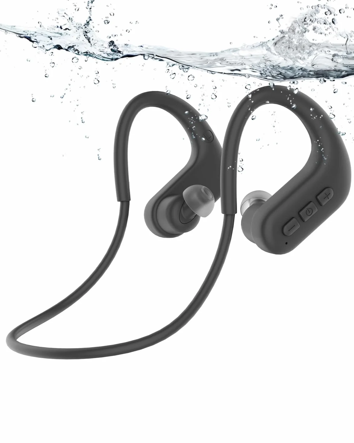 SANOTO Ecouteur Waterproof Natation Casque Conduction Osseuse IPX8 8G MP3 Etanche