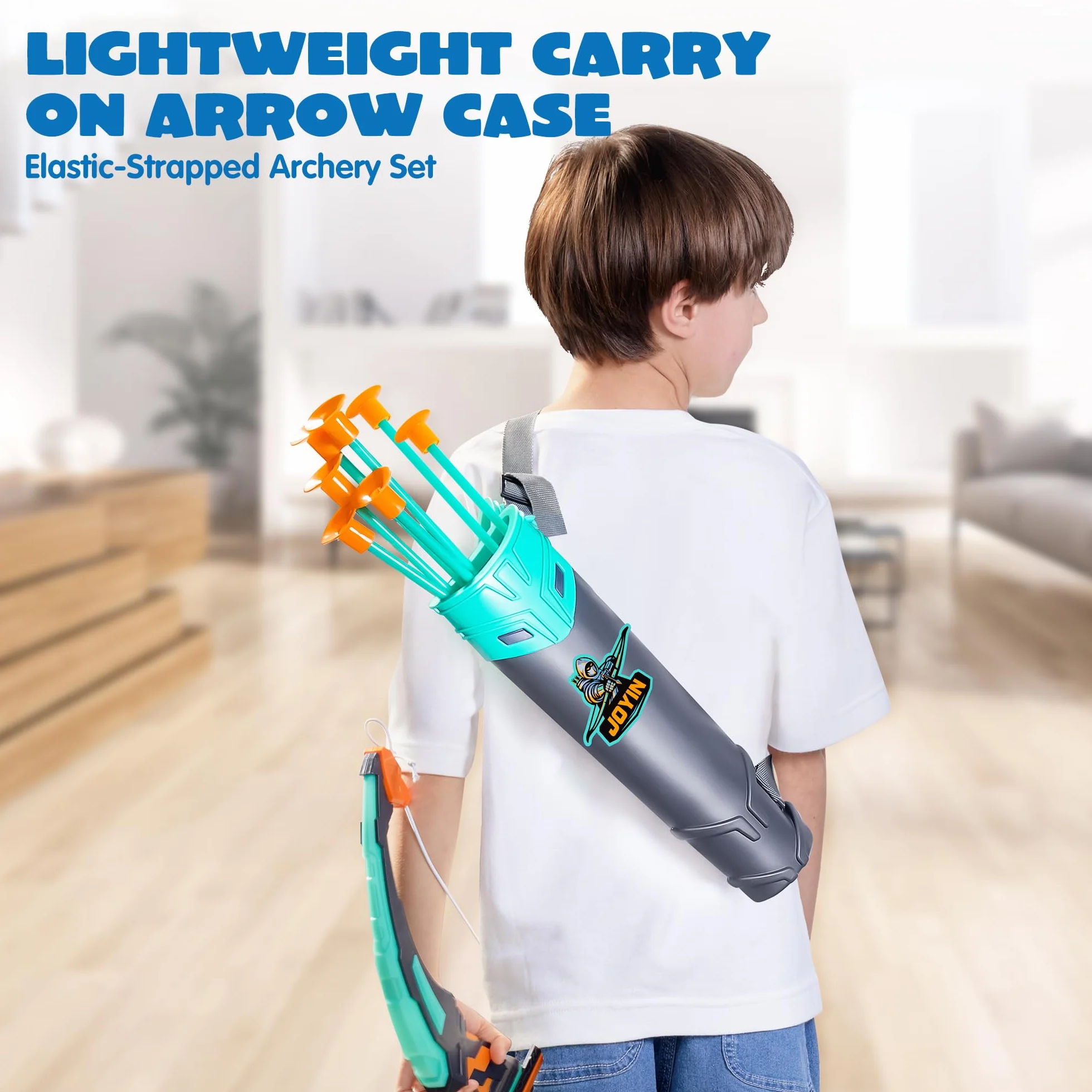 JOYIN Ensemble Arc et flèche pour Enfants - Jouets de tir à l'arc Lumineux LED avec flèches Ventouse, Cible