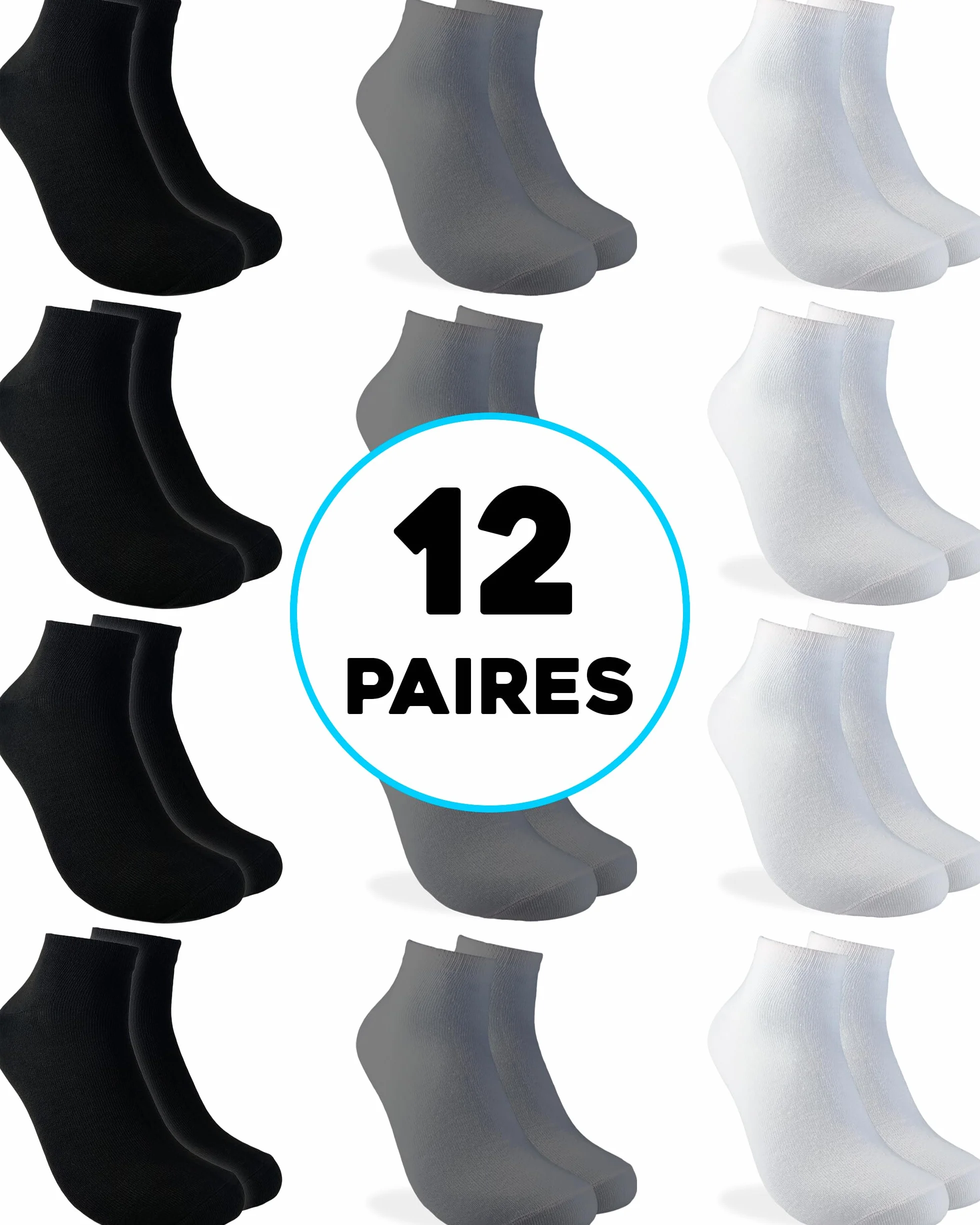 Socquettes Homme Femme Chaussettes Basses Coton Respirant