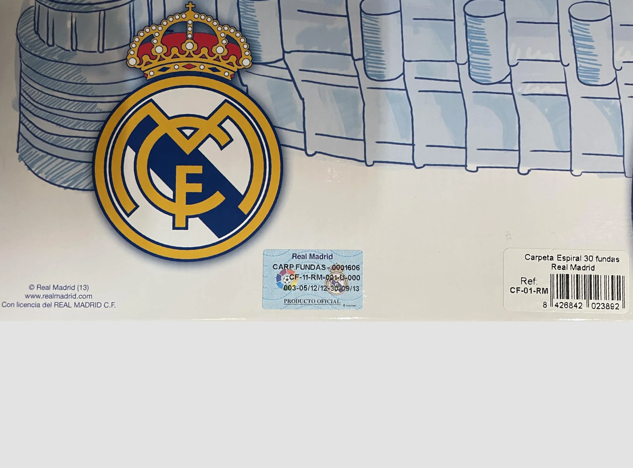 CYP BRANDS Real Madrid CF-11-RM Chemise à spirales 30 pochettes