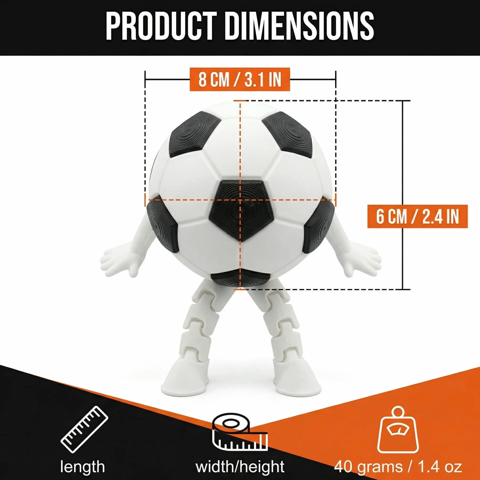 Collection de figurines de ballon de football, ornements de sport miniatures, Souvenirs de la Coupe du monde de football 2026, avec pieds articulés