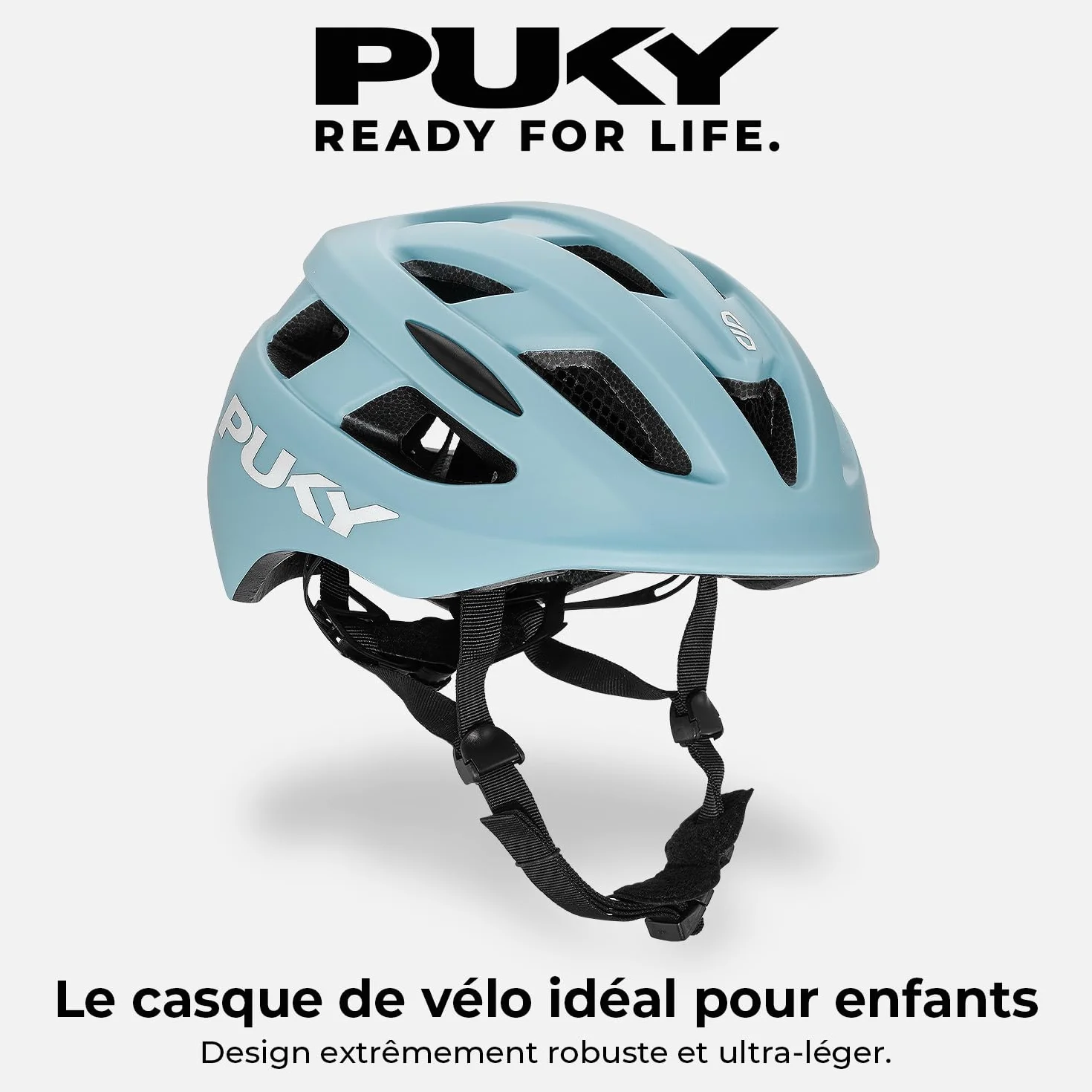 Puky casque de vélo enfant 48-55 cm 220 g protection ventilation 360° module lumineux