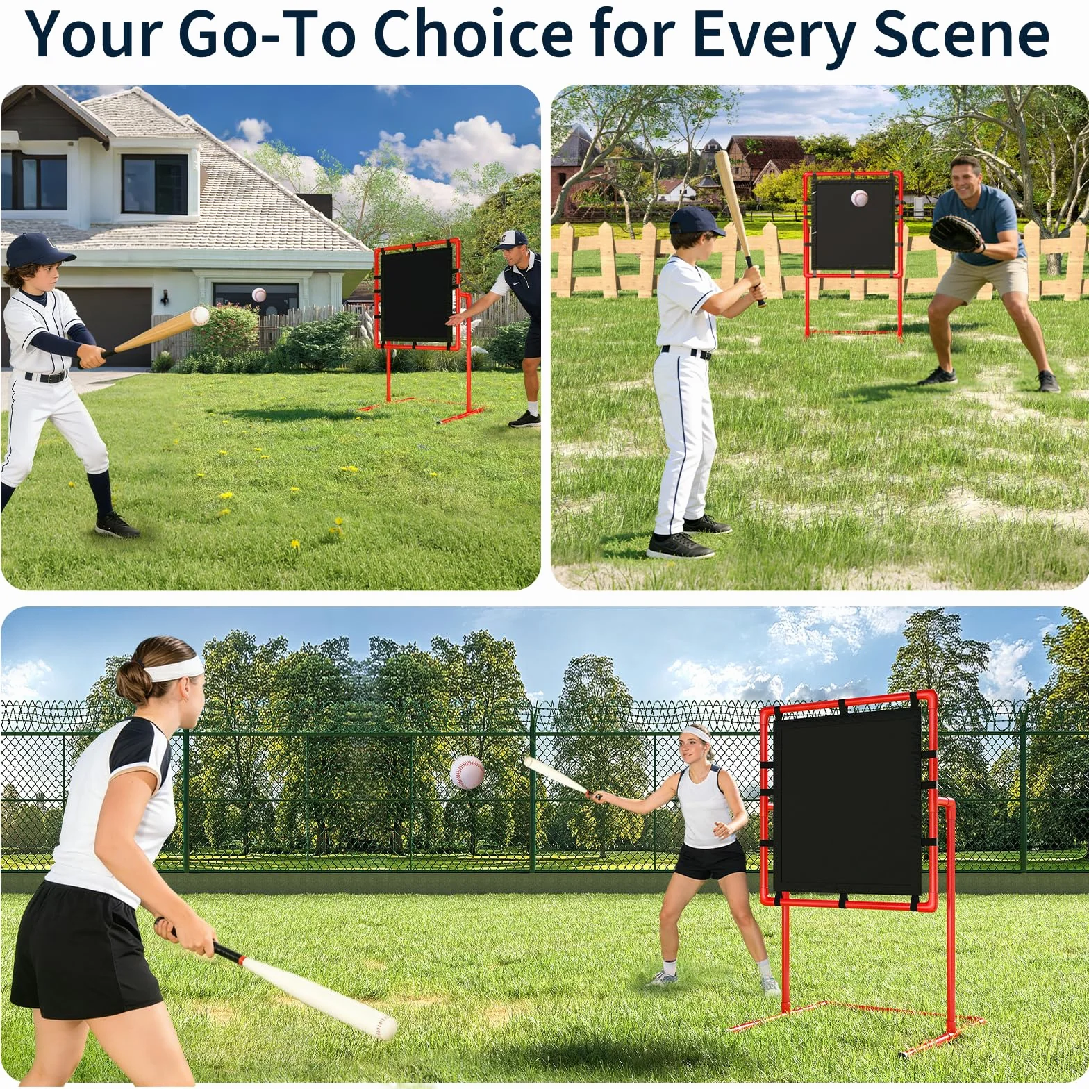 Baseball Pitching Accuracy Trainer Aim Net with Hit Zone Compatible with Wiffle Ball Blitzball Plastic Balls