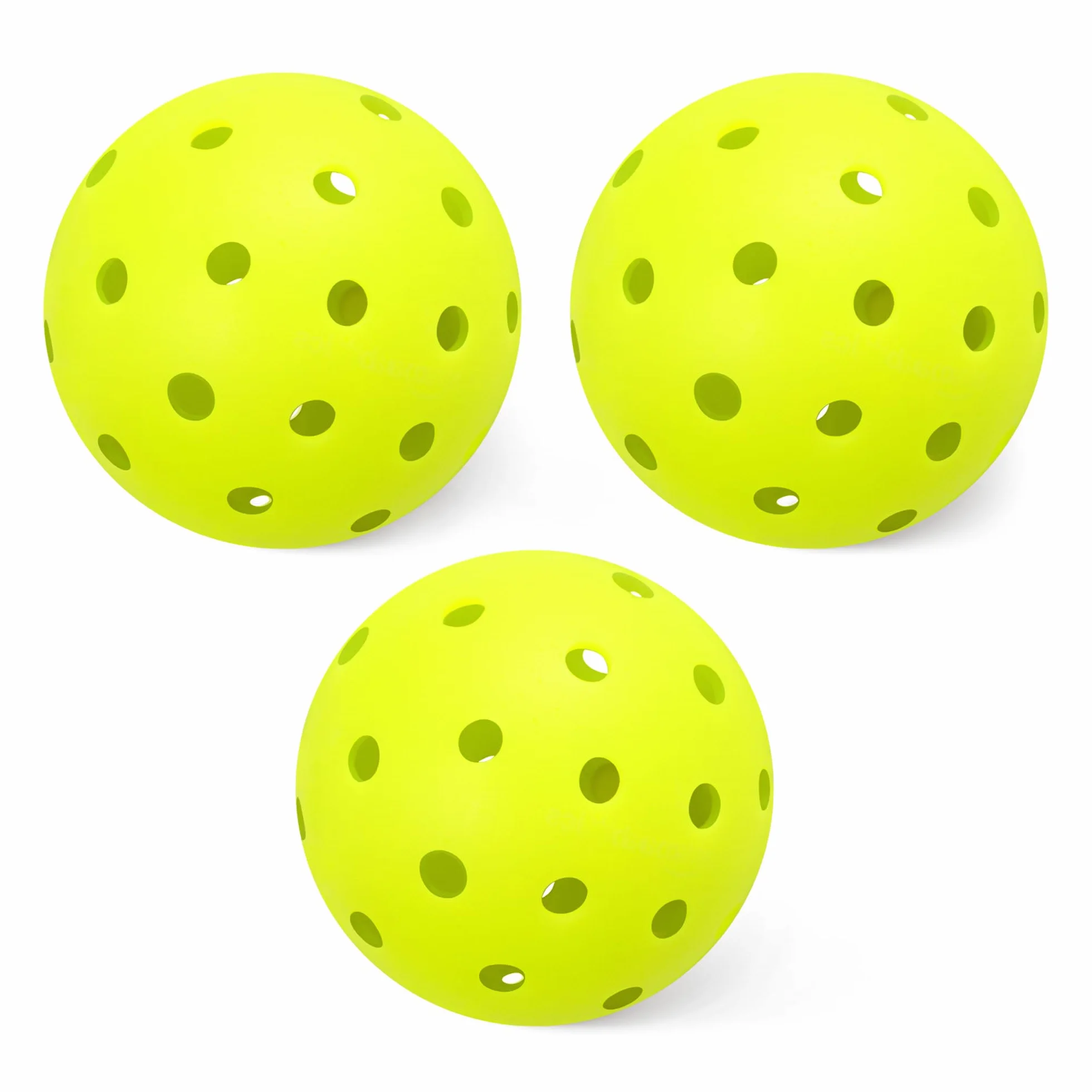Amazon Basics Balles de Pickleball d’Extérieur 7,4cm Jaunes