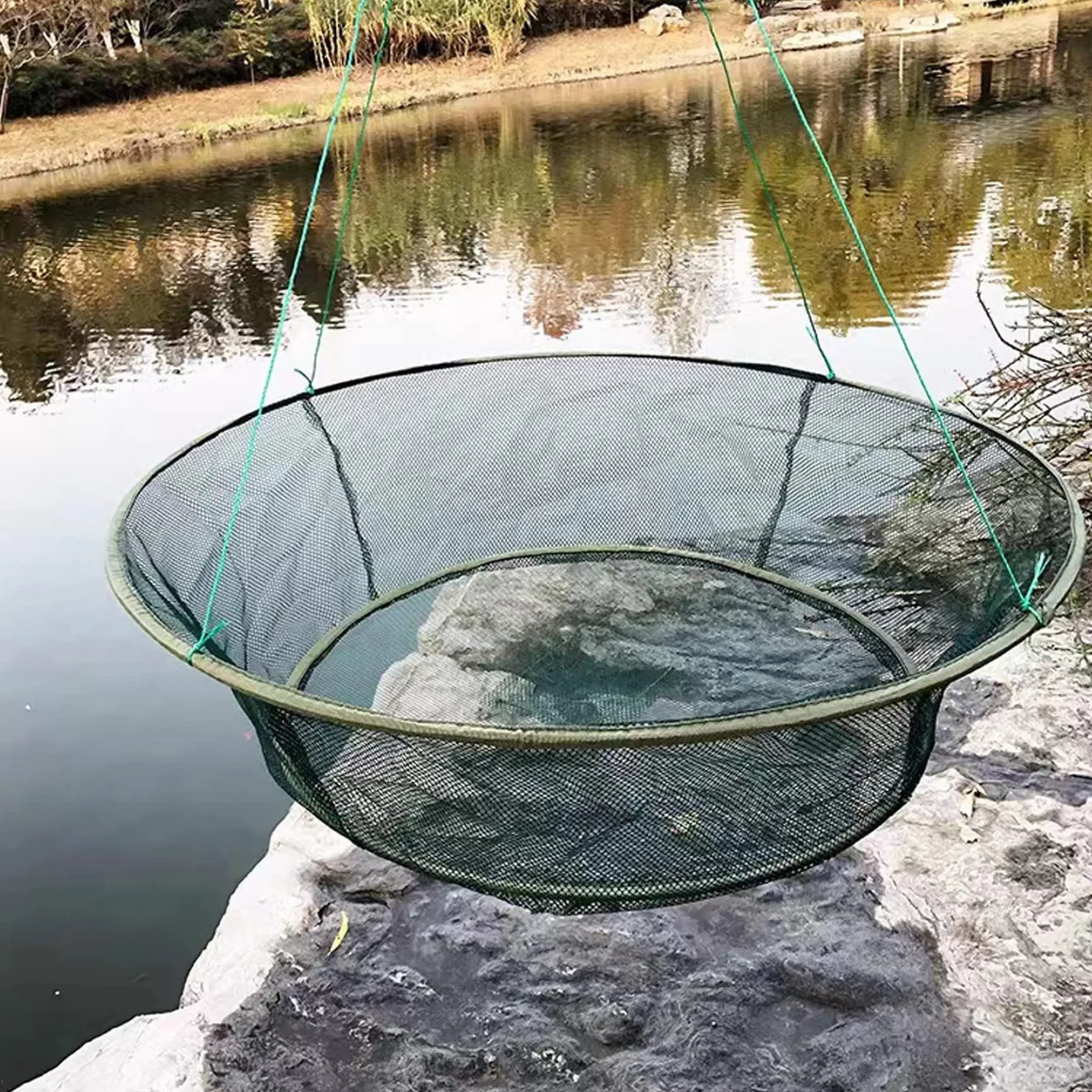 Filet de Pêche Pliant Portable Piège à Mailles pour Ménés Homard Crevettes Crabe