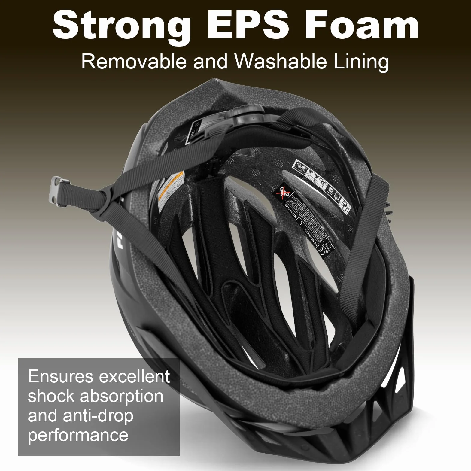 Favoto Casque Vélo Adulte Léger Respirant Homme Femme Route VTT Anti-Choc Taille Réglable L 59-61cm Noir