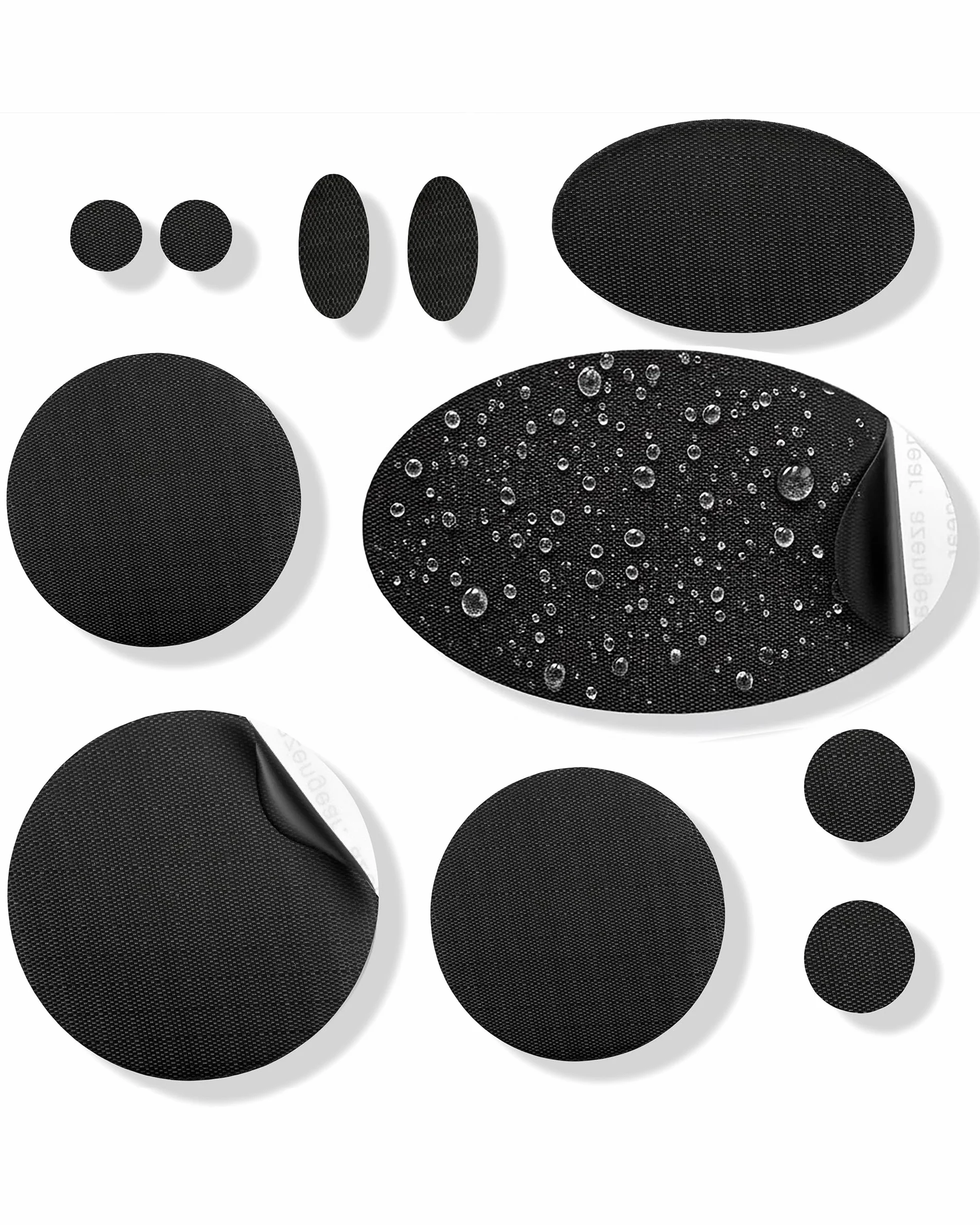 aZengear Patchs de réparation autocollants imperméables 30 couleurs 11 pièces pour vestes en duvet tentes chaussures