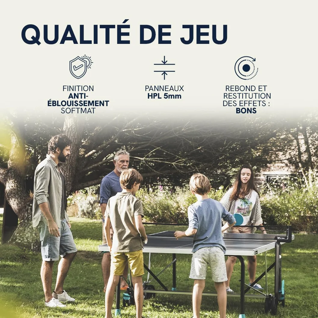 Cornilleau Table de ping-pong d'extérieur 300X Outdoor FFTT Agrément 5mm